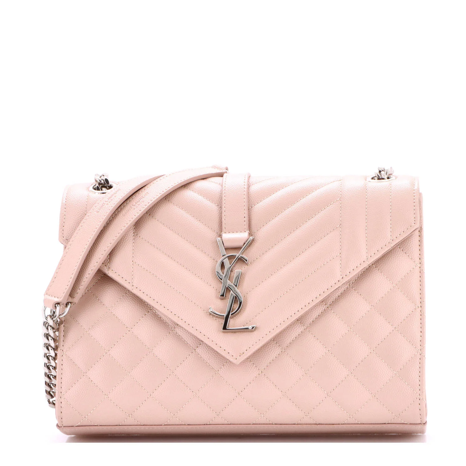 Classic Monogram Envelope Satchel Mixed Matelasse Leather Medium