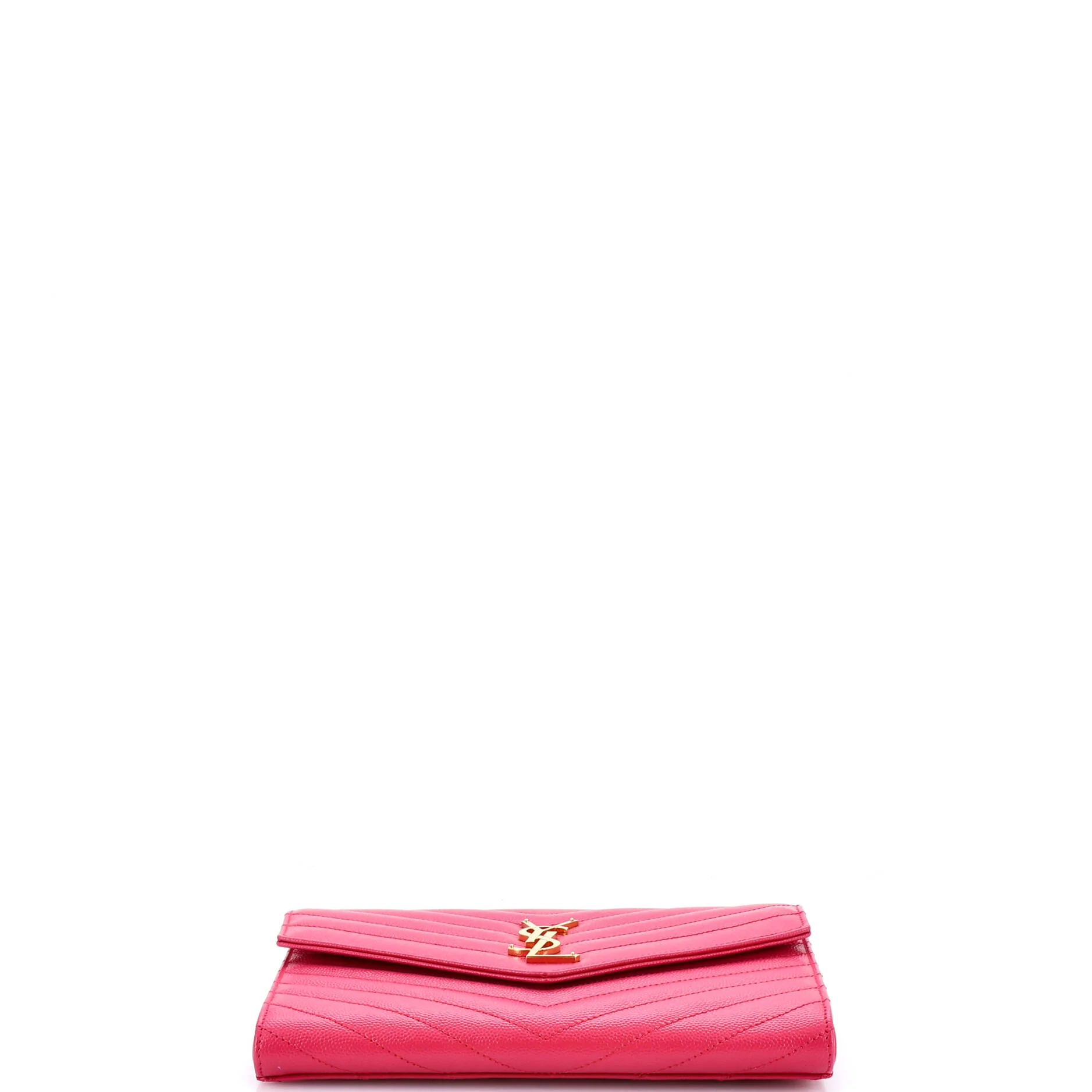Classic Monogram Envelope Wristlet Clutch Matelasse Chevron Leather - Image 4