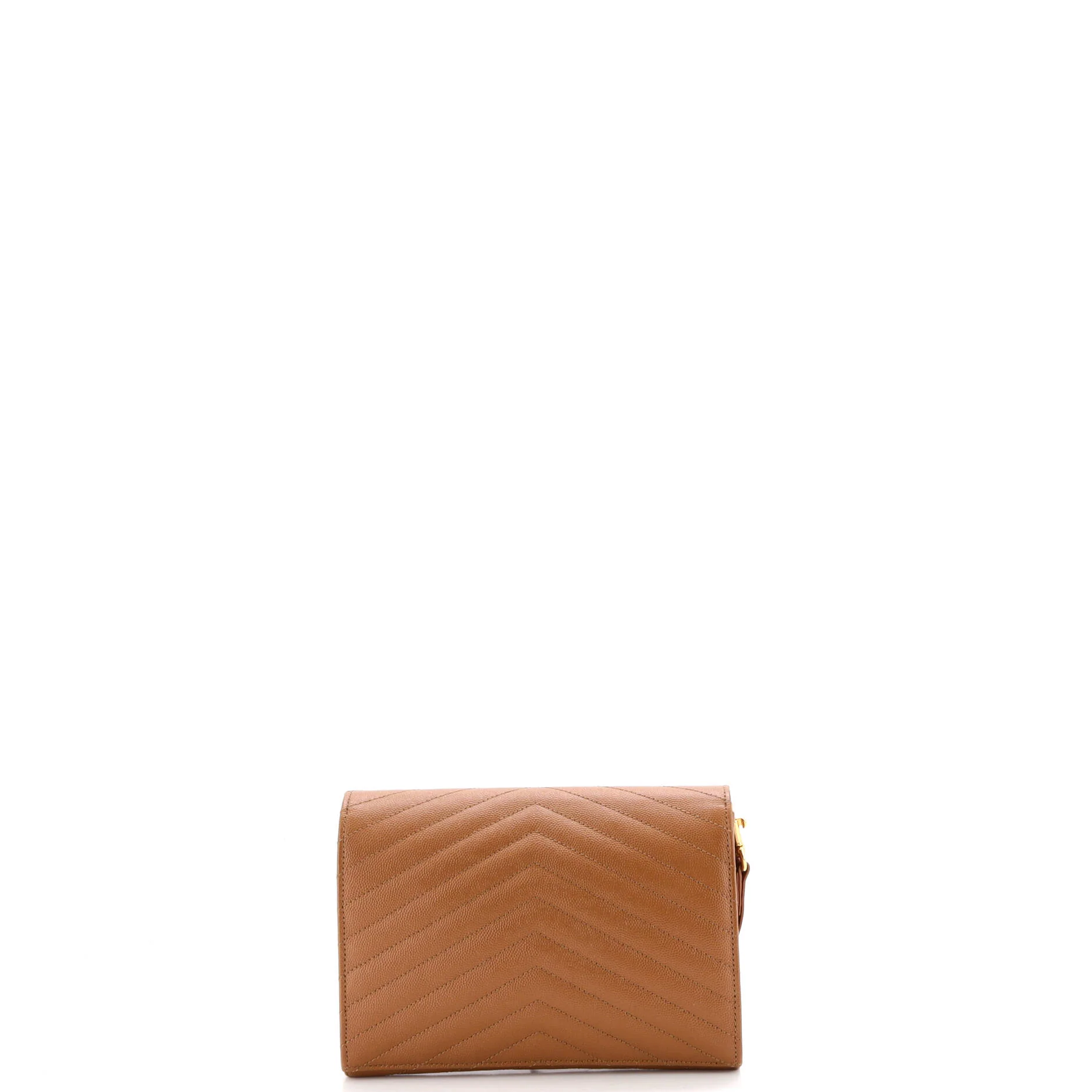 Classic Monogram Envelope Wristlet Clutch Matelasse Chevron Leather - Image 3