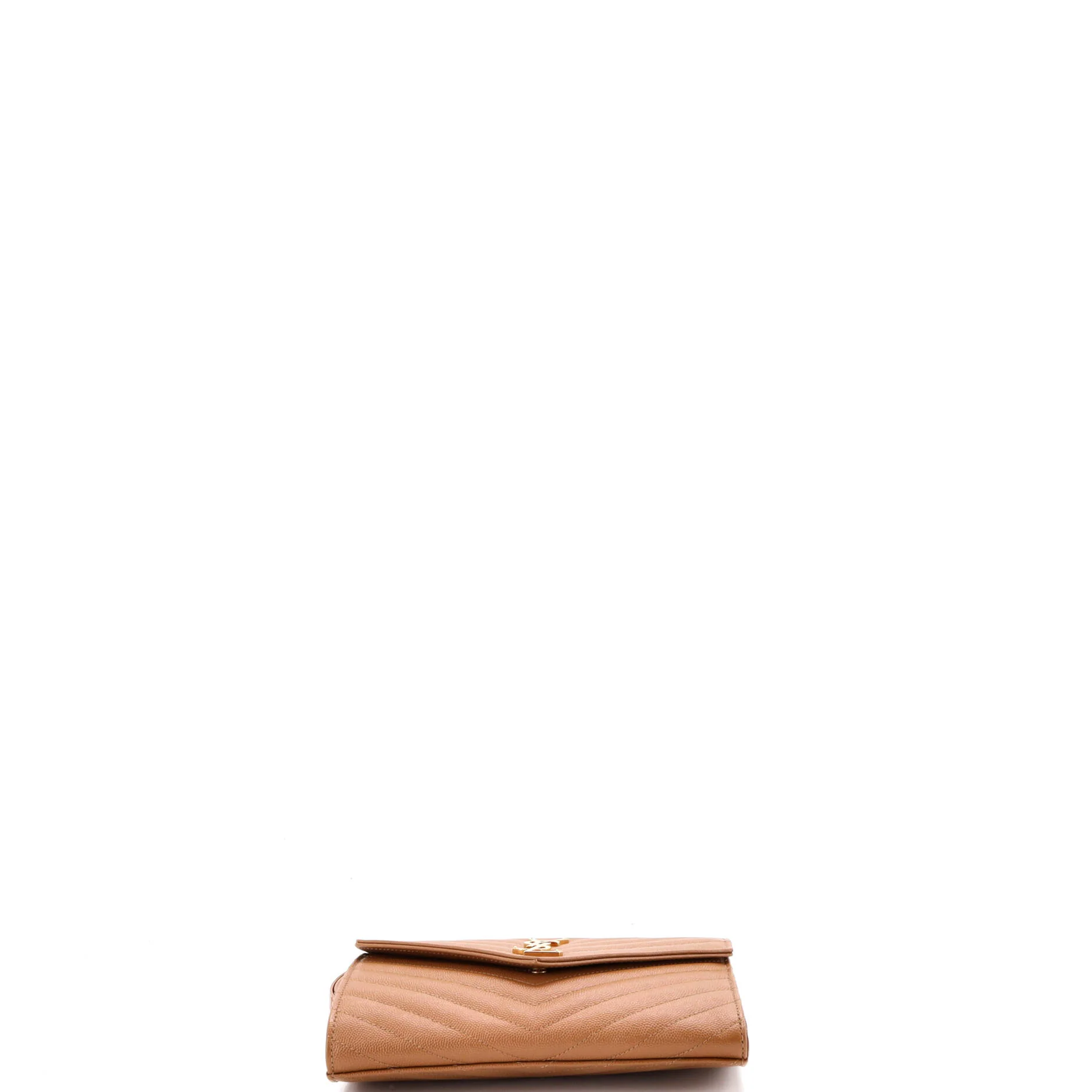 Classic Monogram Envelope Wristlet Clutch Matelasse Chevron Leather - Image 4