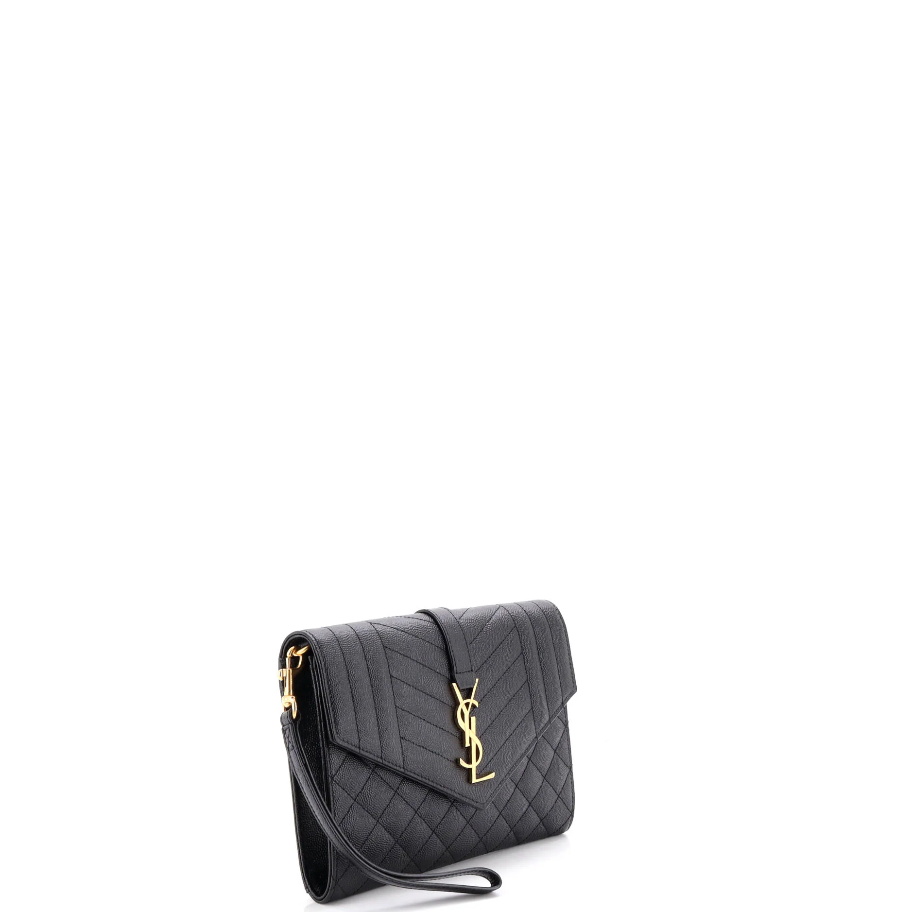 Classic Monogram Envelope Wristlet Clutch Mixed Matelasse Leather - Image 2