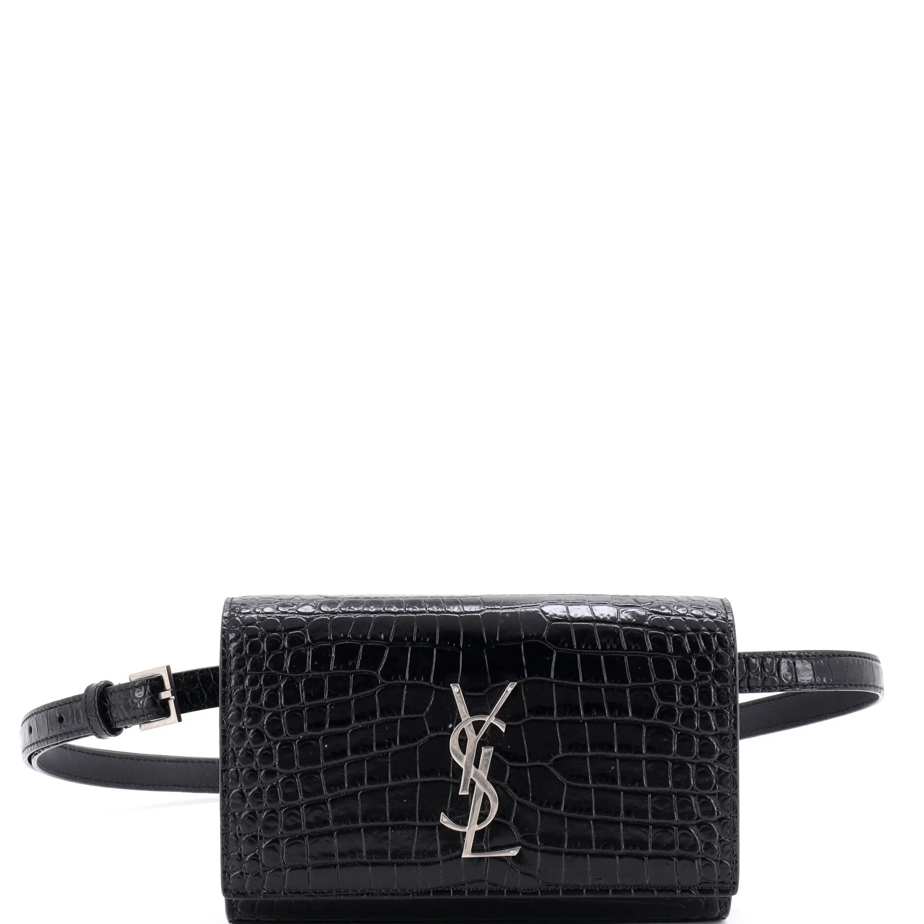 Classic Monogram Kate Belt Bag Crocodile Embossed Leather