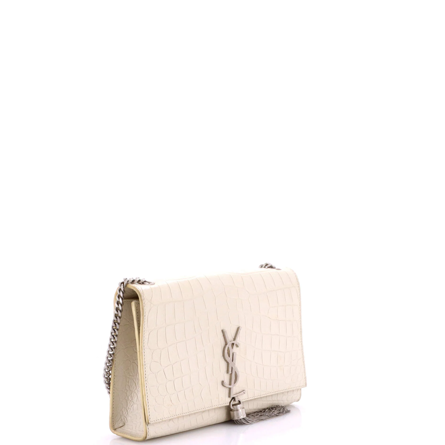 Classic Monogram Tassel Crossbody Bag Crocodile Embossed Leather Medium - Image 2