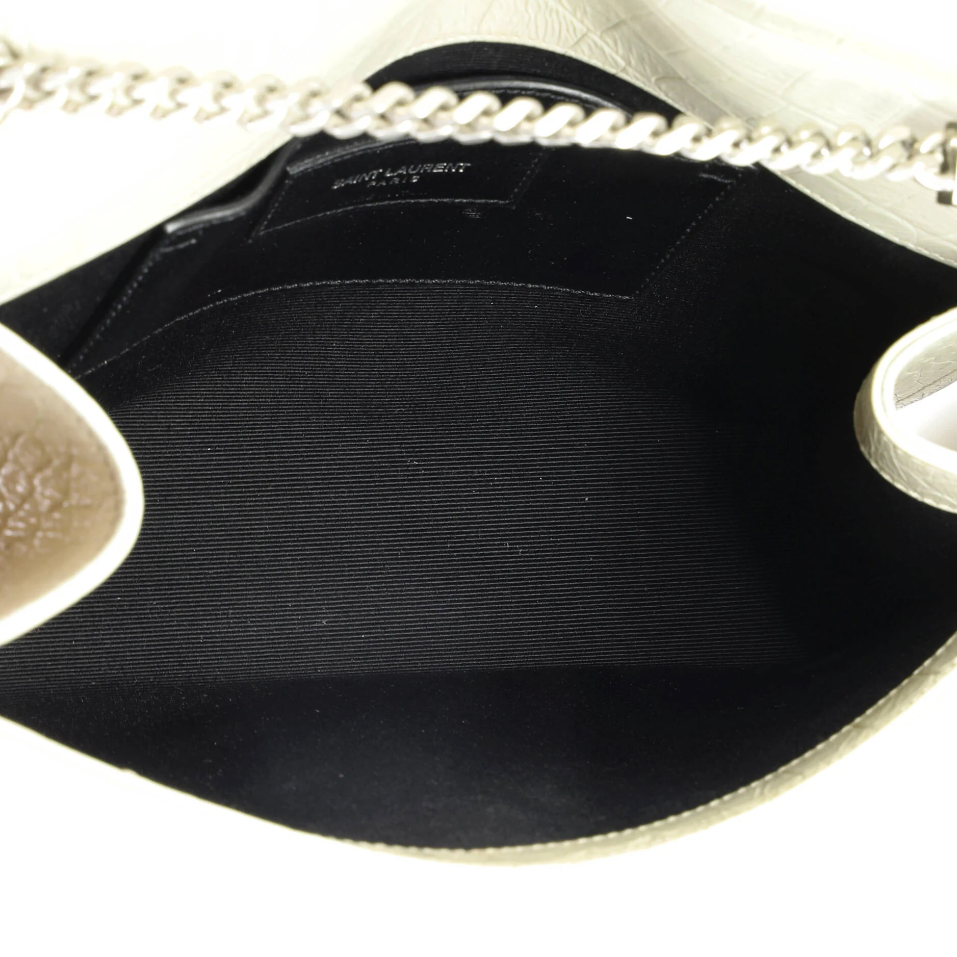 Classic Monogram Tassel Crossbody Bag Crocodile Embossed Leather Medium - Image 5