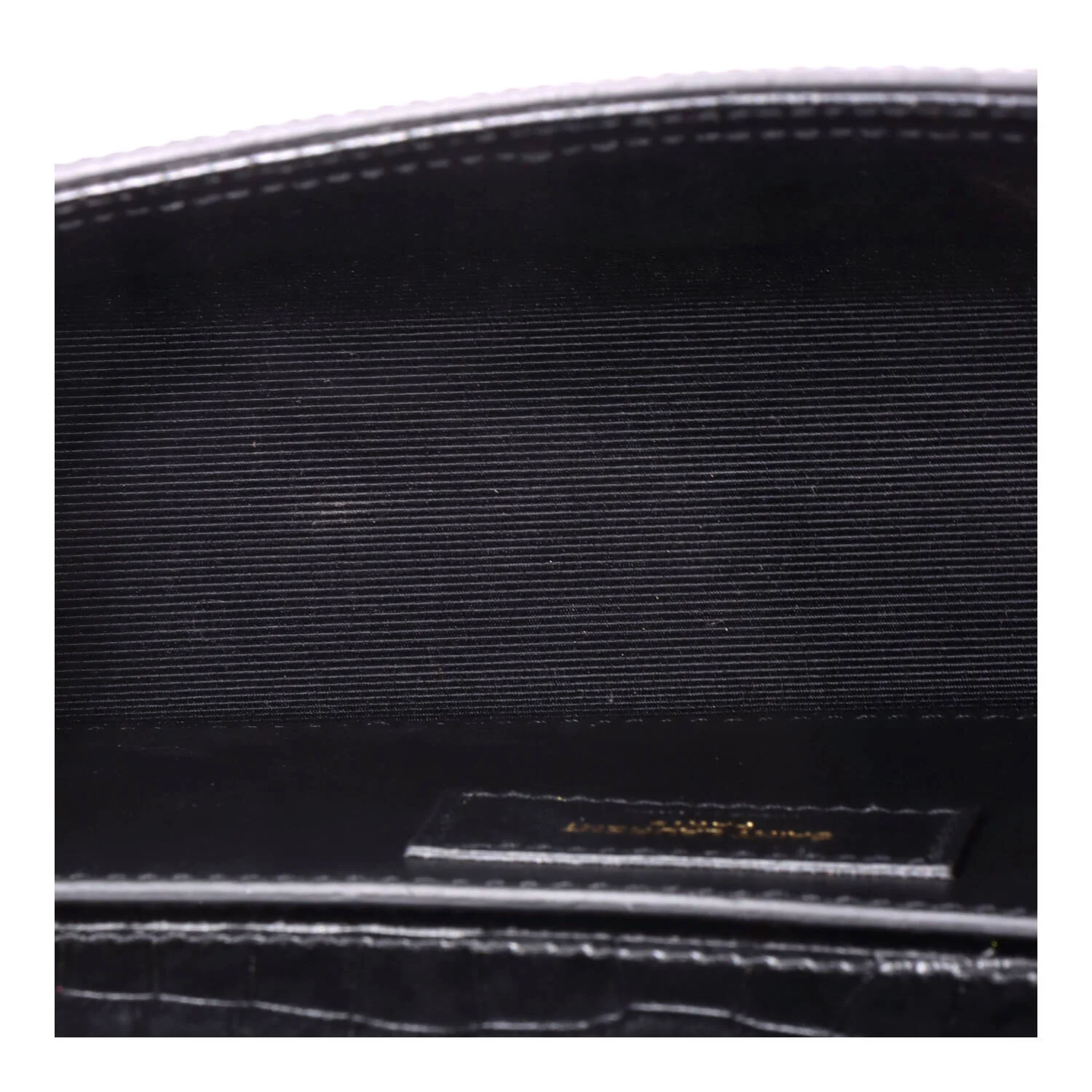 Classic Monogram Tassel Crossbody Bag Crocodile Embossed Leather Small - Image 5