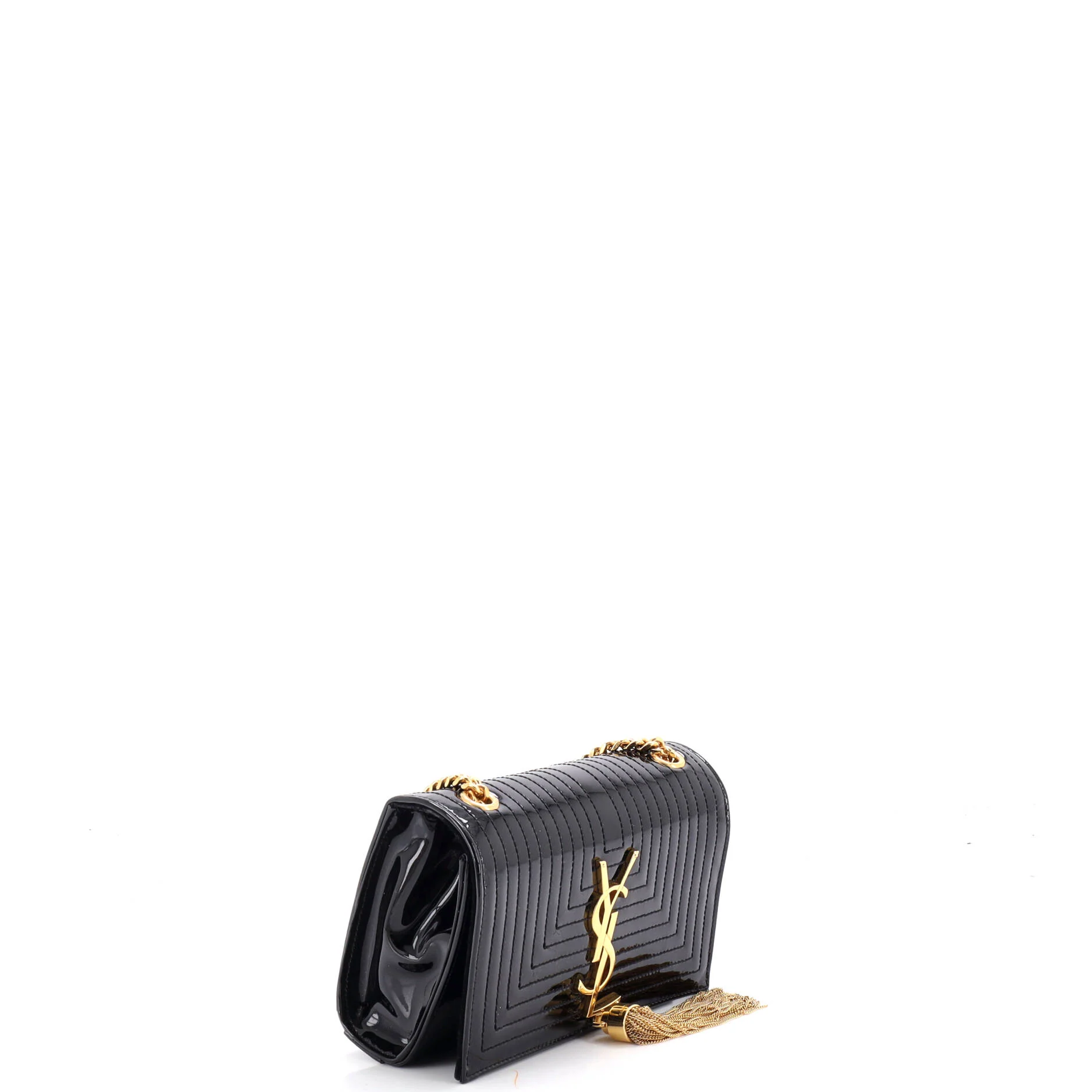 Classic Monogram Tassel Crossbody Bag Quilted Patent Small - Image 2