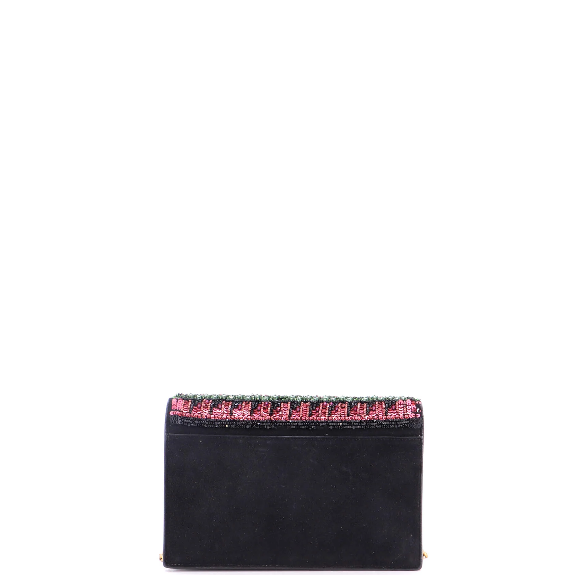 Classic Monogram Tassel Crossbody Bag Sequin Embellished Suede - Image 3