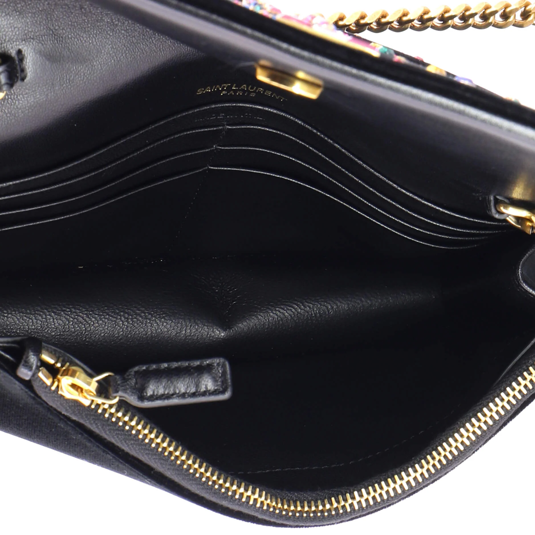 Classic Monogram Wallet on Chain Embellished Velvet - Image 5