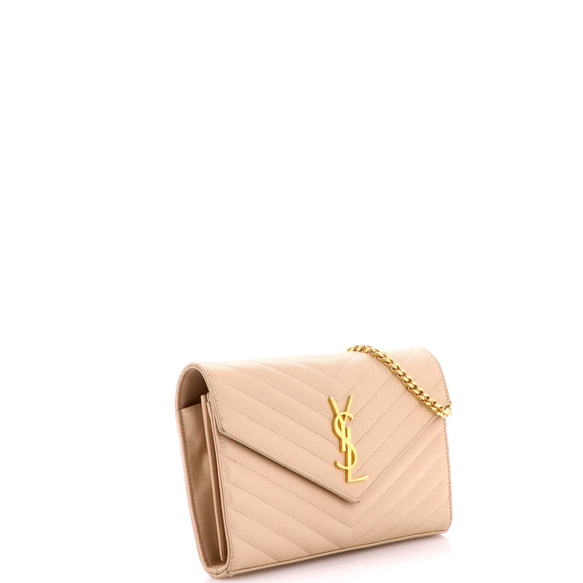Classic Monogram Wallet on Chain Matelasse Chevron Leather Medium - Image 2