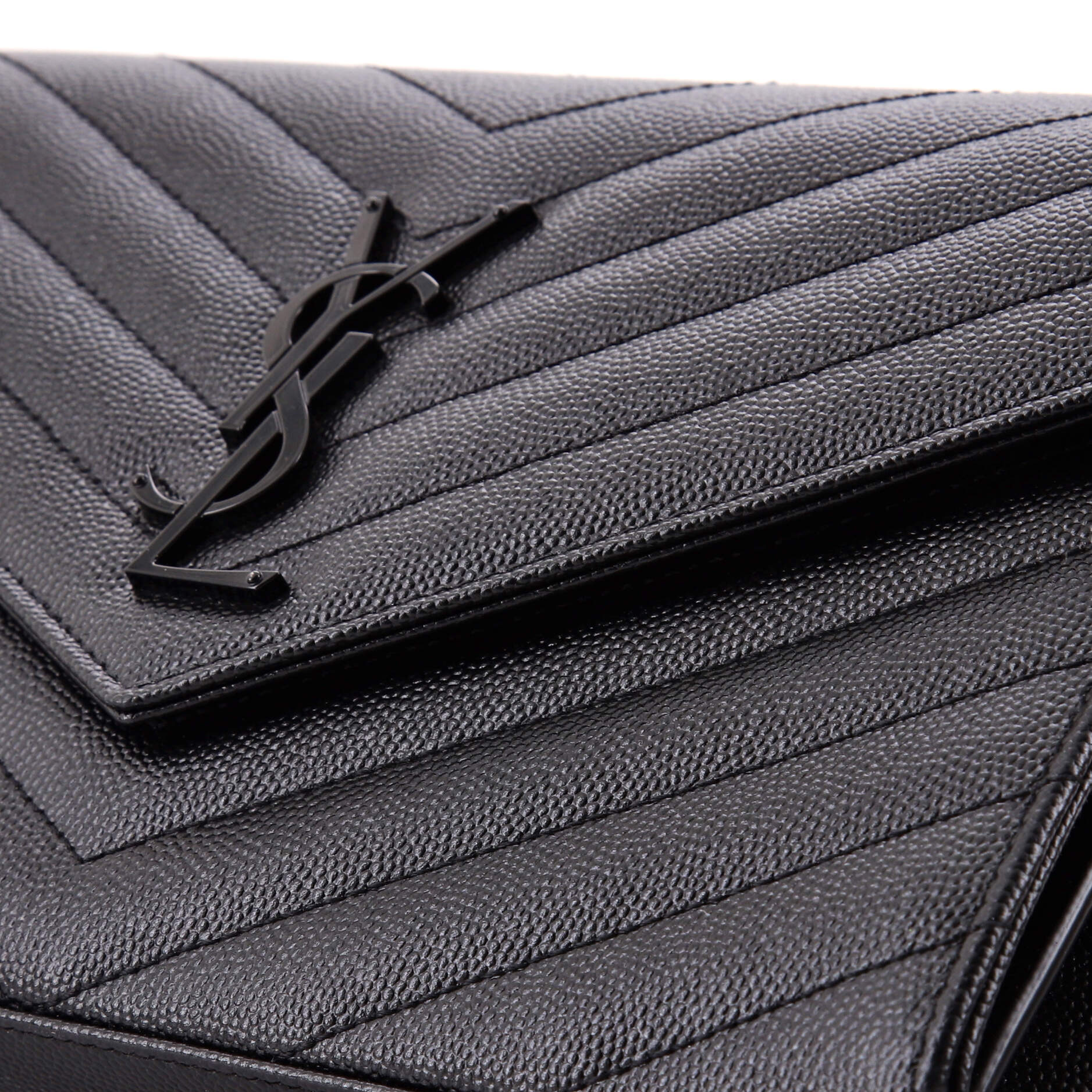 Classic Monogram Wallet on Chain Matelasse Chevron Leather Medium - Image 6