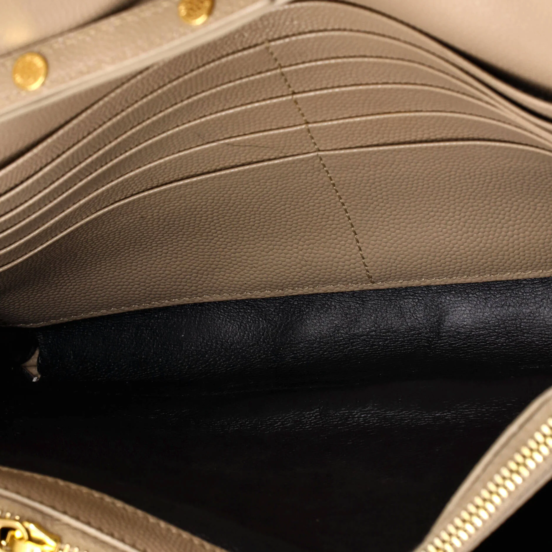 Classic Monogram Wallet on Chain Matelasse Chevron Leather Medium - Image 5