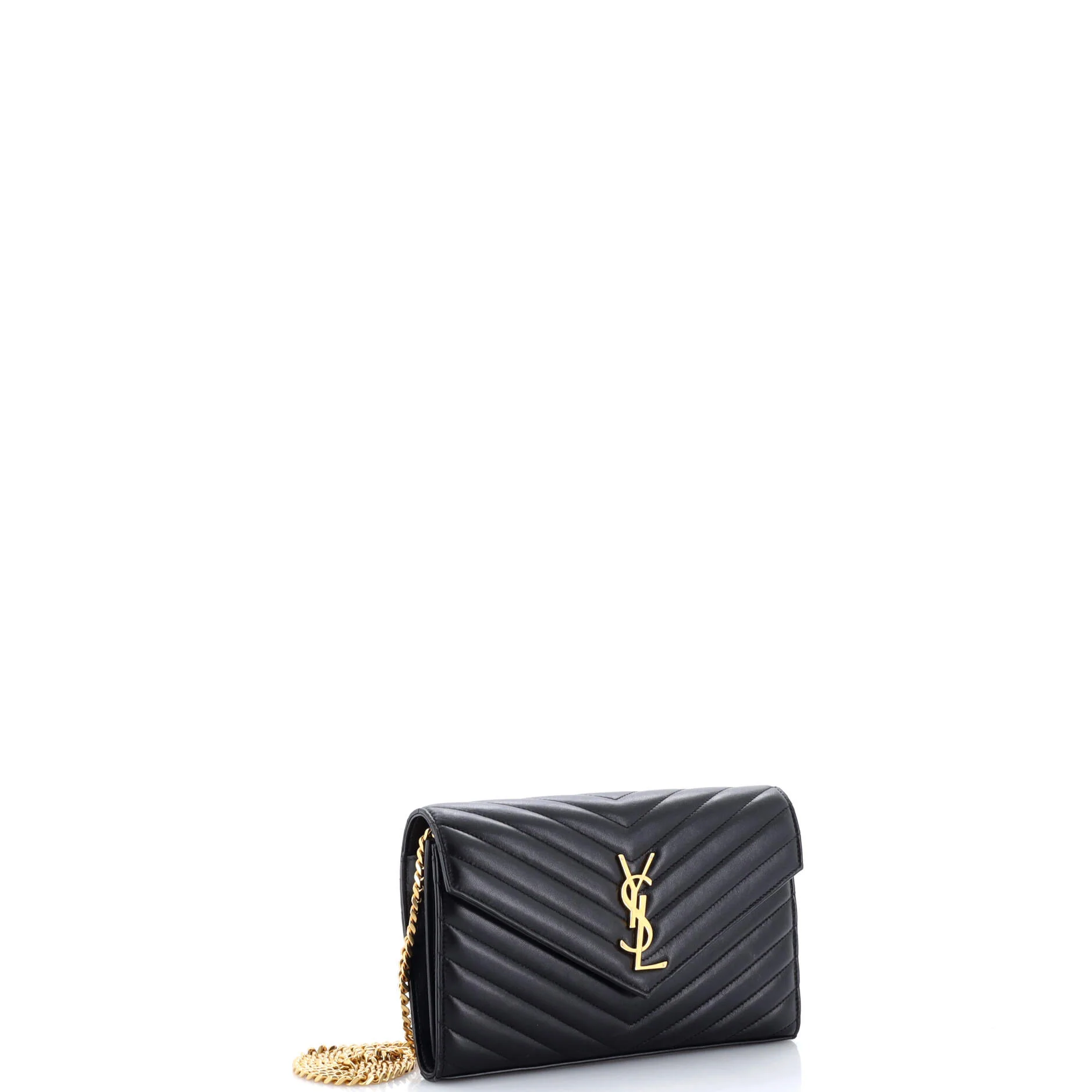 Classic Monogram Wallet on Chain Matelasse Chevron Leather Medium - Image 2