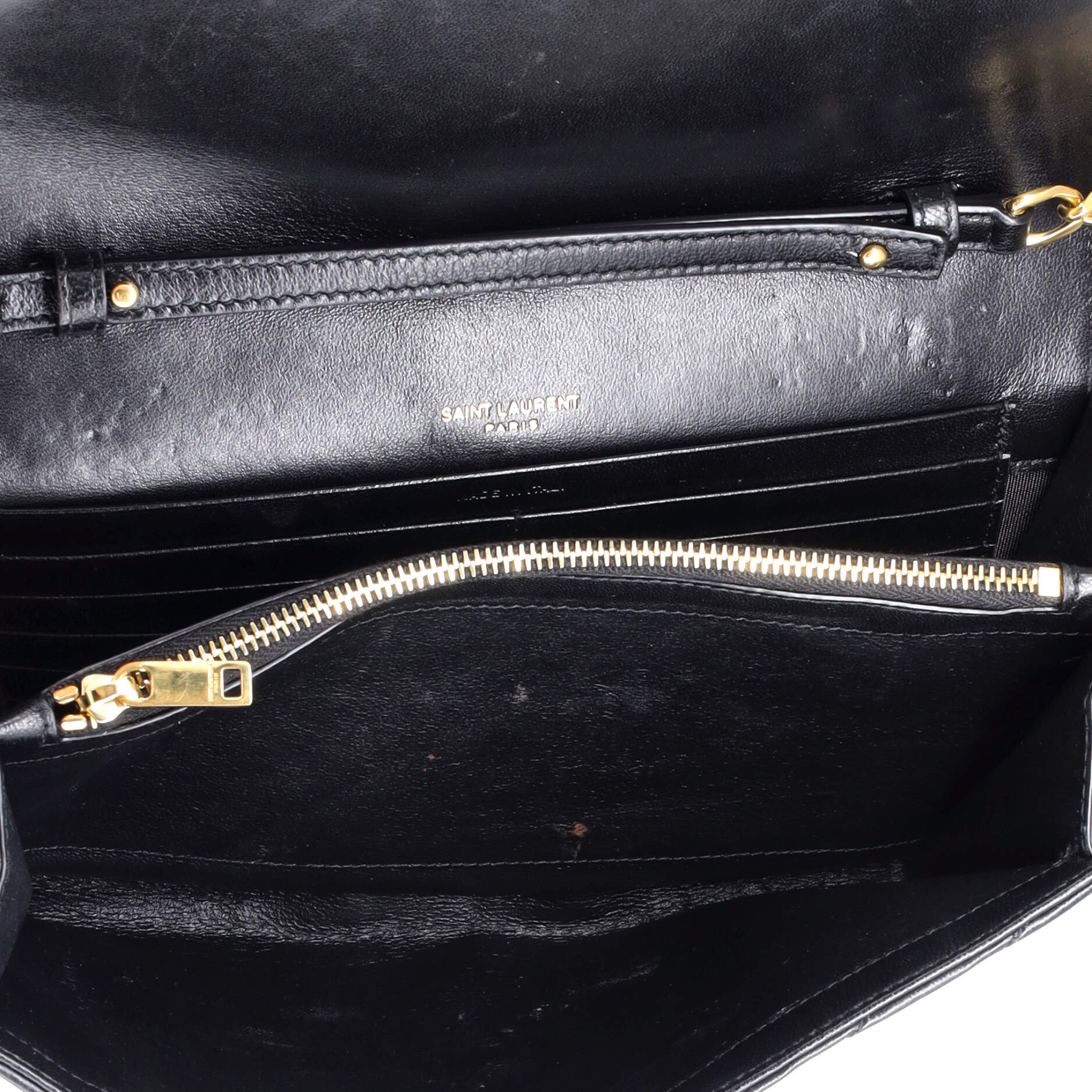 Classic Monogram Wallet on Chain Matelasse Chevron Leather Medium - Image 5
