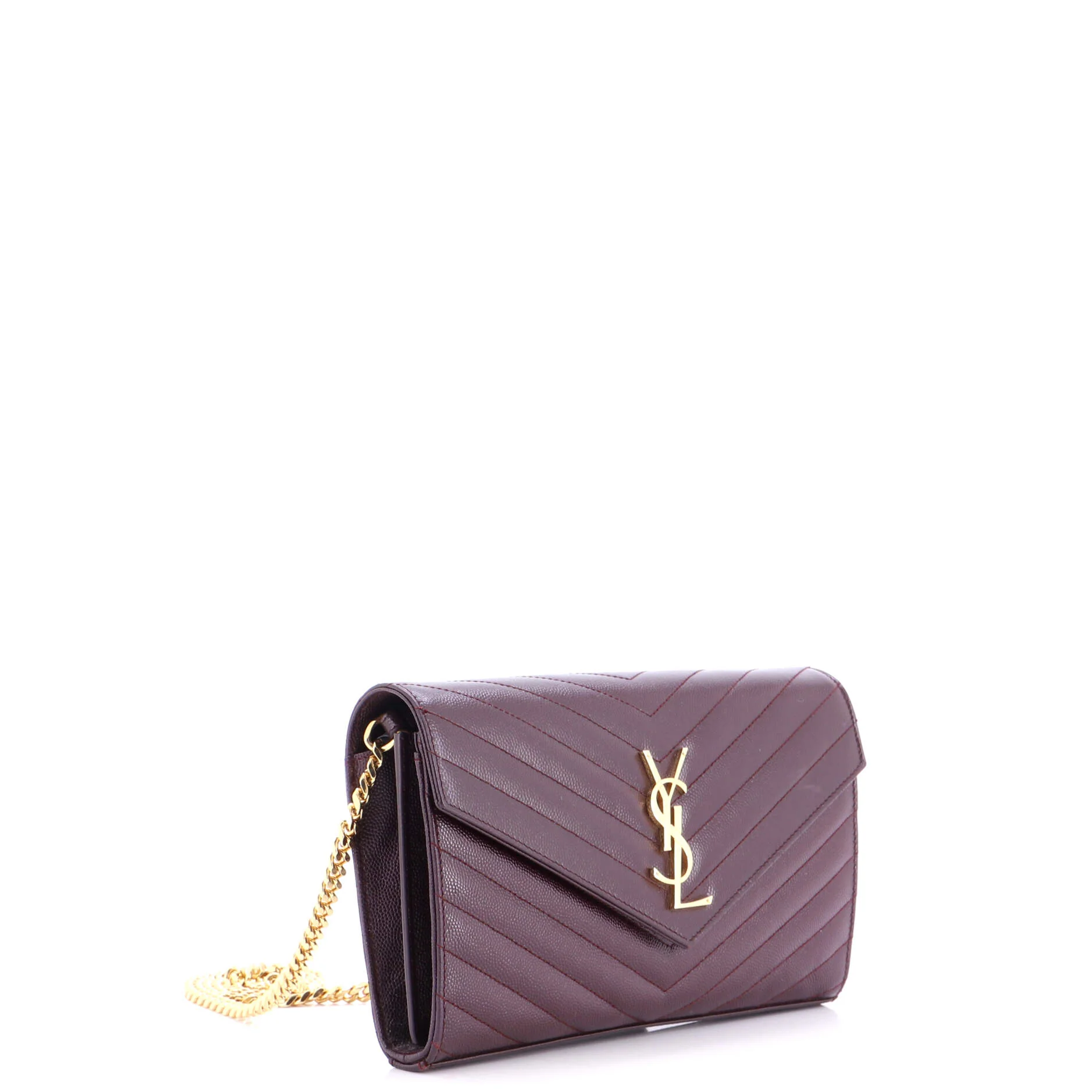 Classic Monogram Wallet on Chain Matelasse Chevron Leather Medium - Image 2
