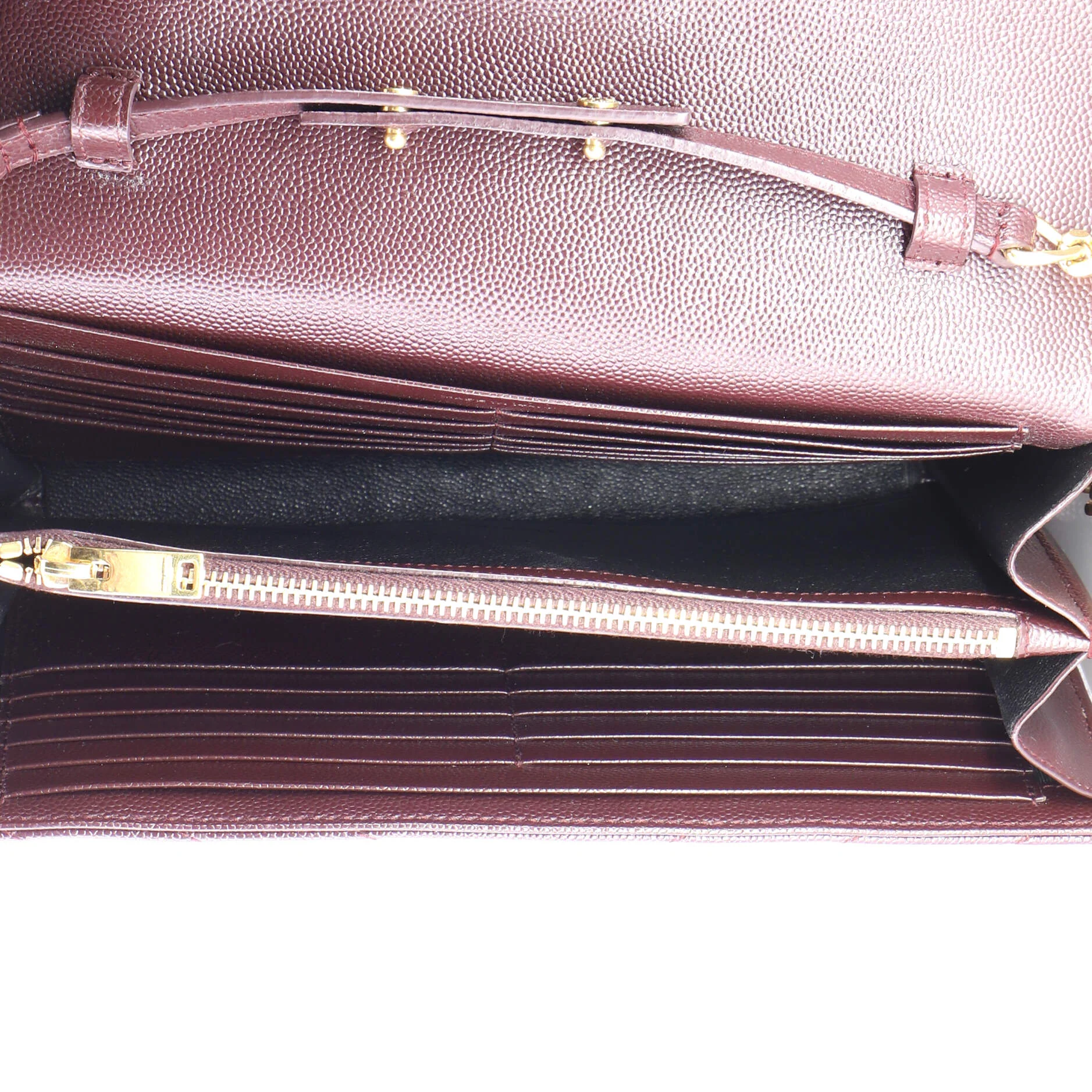 Classic Monogram Wallet on Chain Matelasse Chevron Leather Medium - Image 5