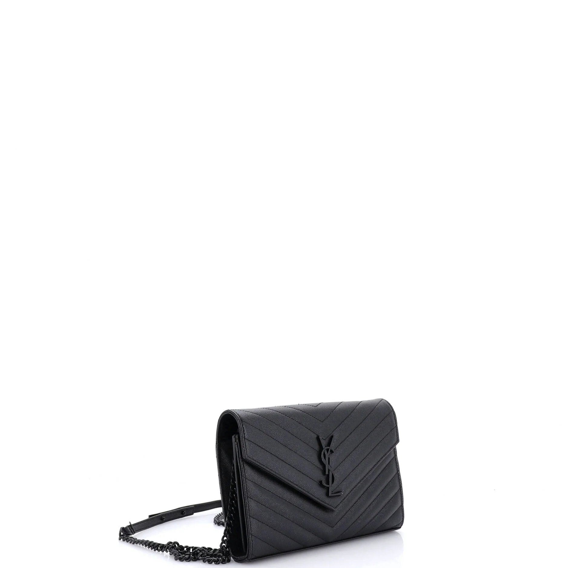 Classic Monogram Wallet on Chain Matelasse Chevron Leather Medium - Image 2
