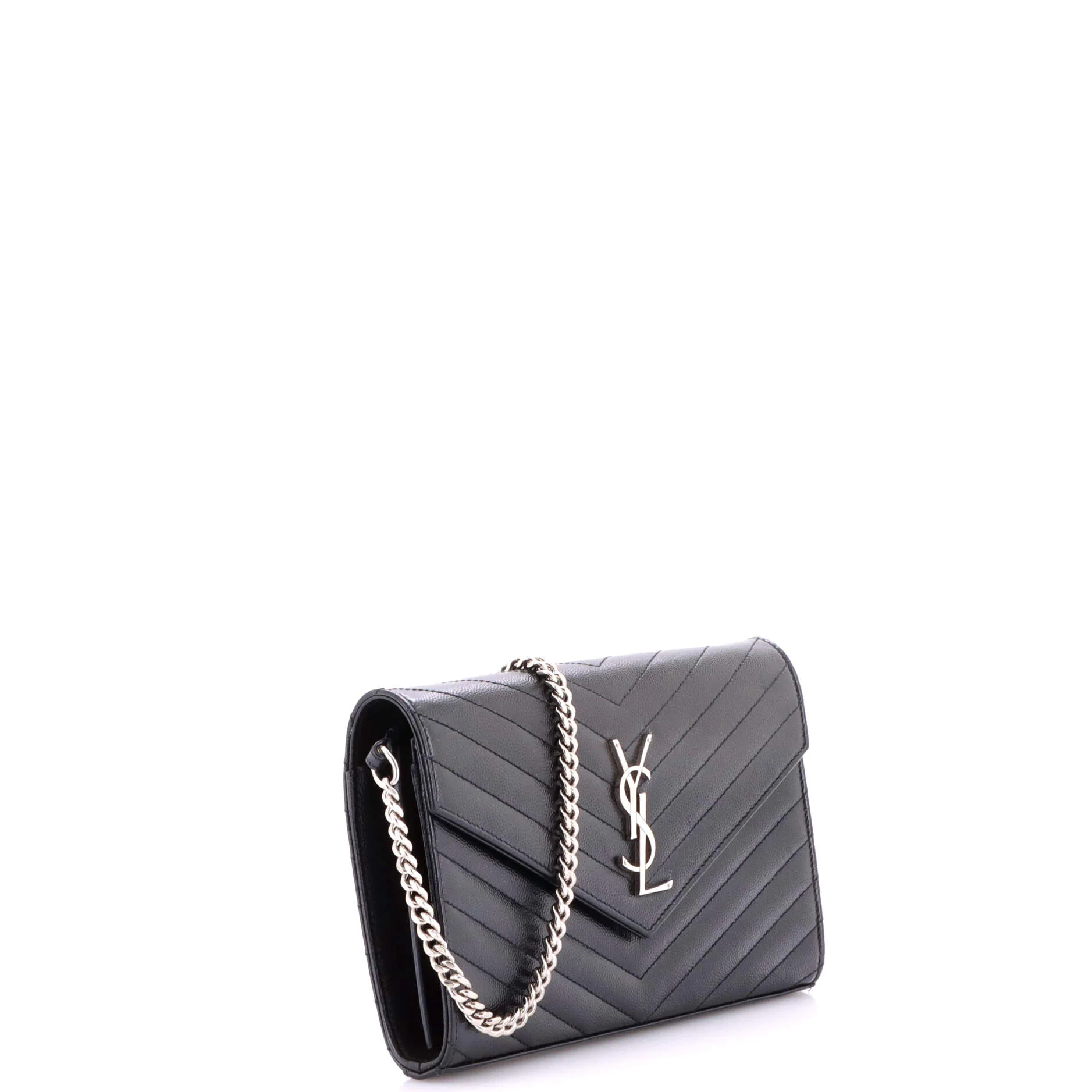 Classic Monogram Wallet on Chain Matelasse Chevron Leather Medium - Image 2