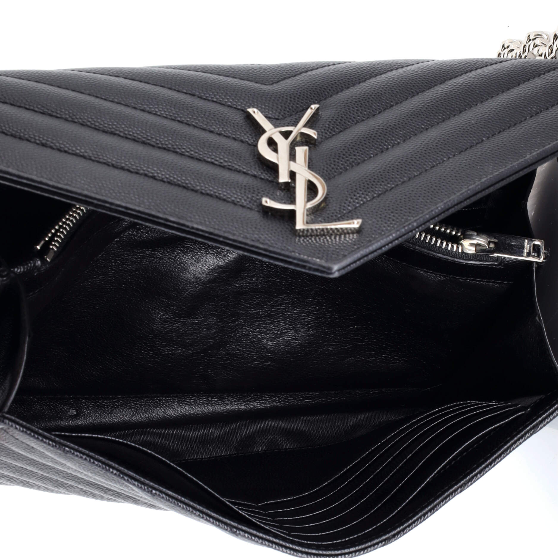 Classic Monogram Wallet on Chain Matelasse Chevron Leather Medium - Image 5