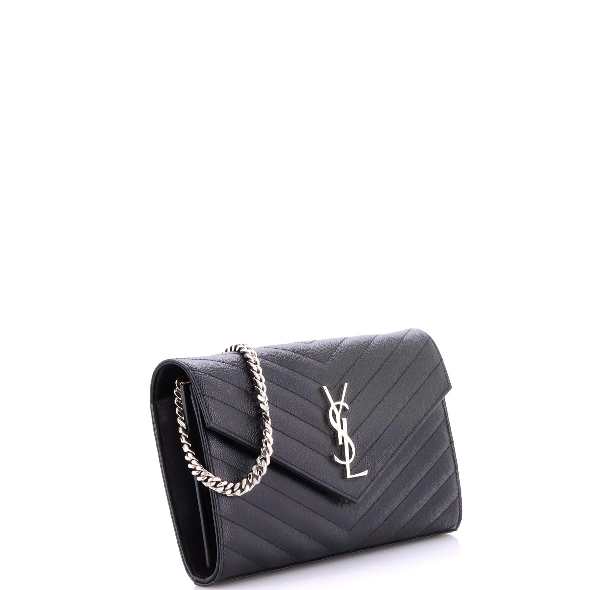 Classic Monogram Wallet on Chain Matelasse Chevron Leather Medium - Image 2