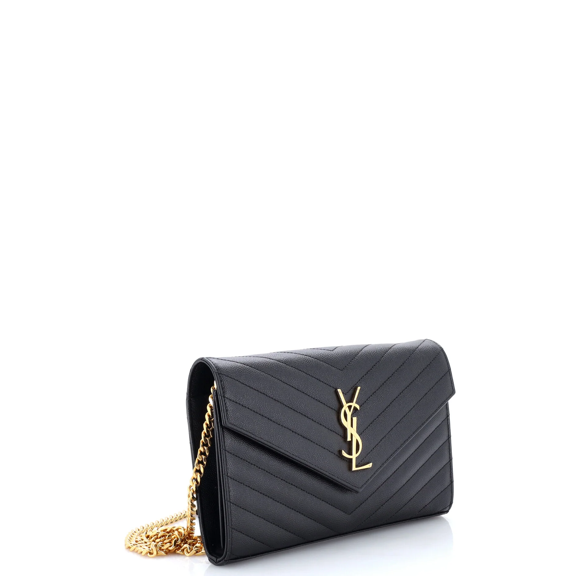 Classic Monogram Wallet on Chain Matelasse Chevron Leather Medium - Image 2