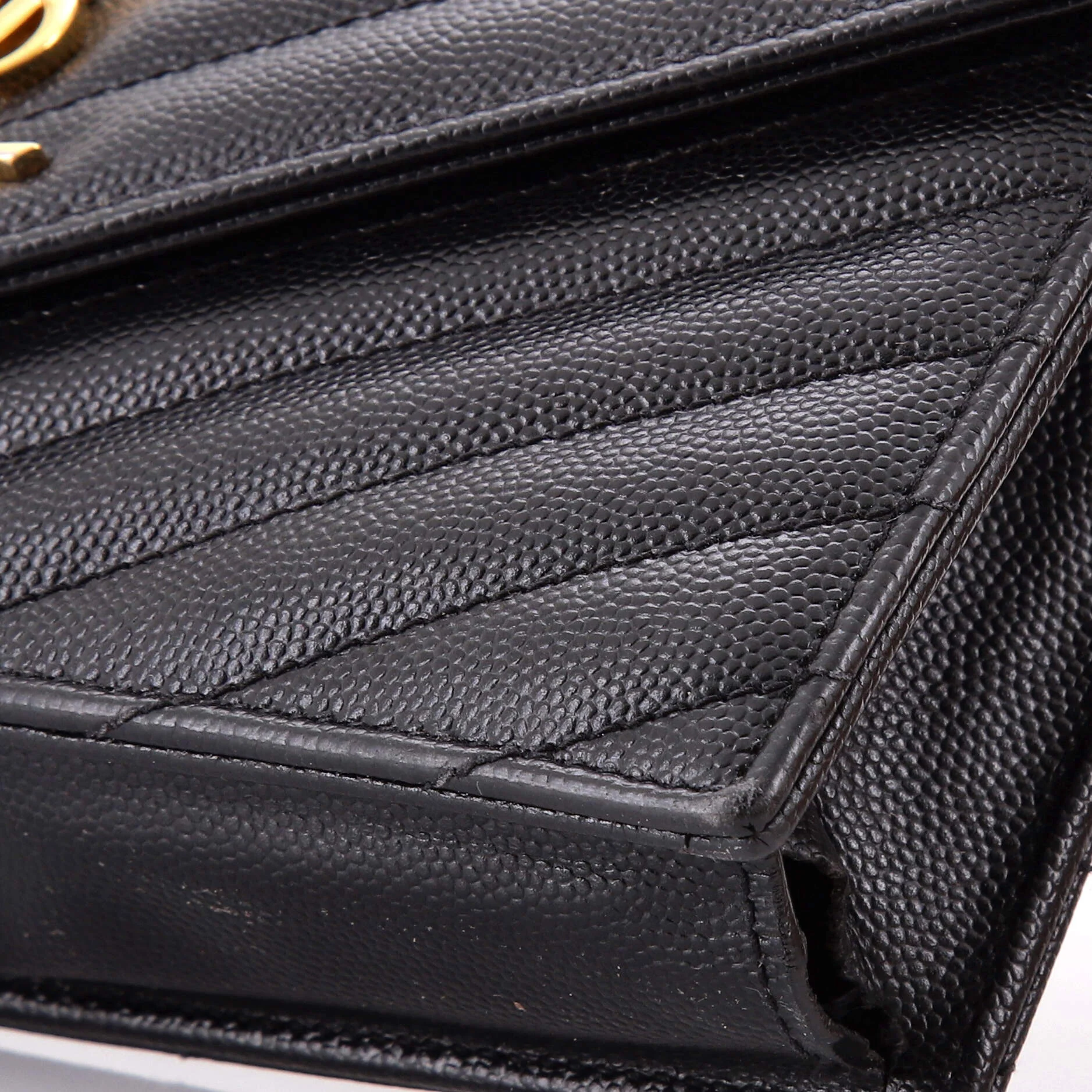 Classic Monogram Wallet on Chain Matelasse Chevron Leather Small - Image 5