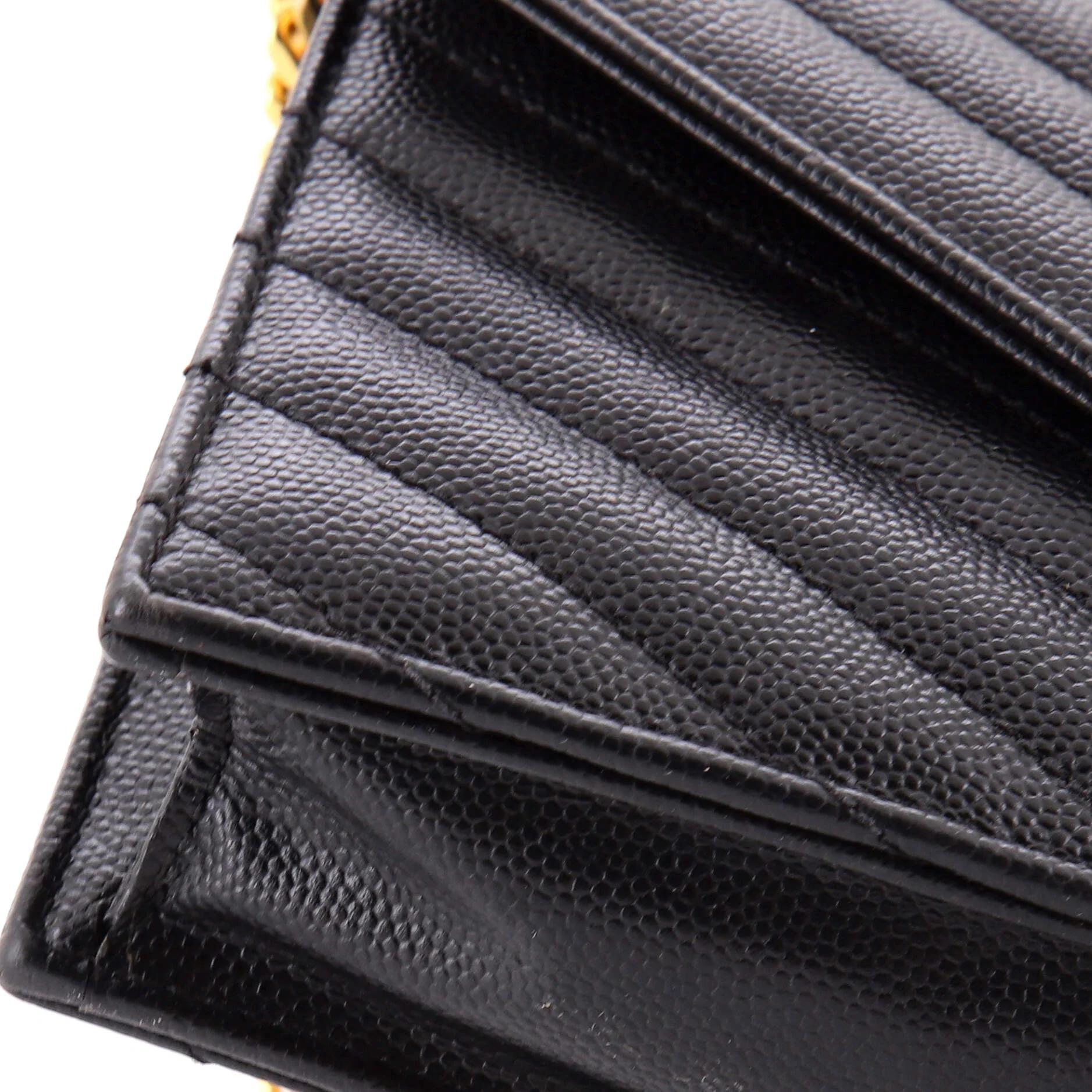 Classic Monogram Wallet on Chain Matelasse Chevron Leather Small - Image 7