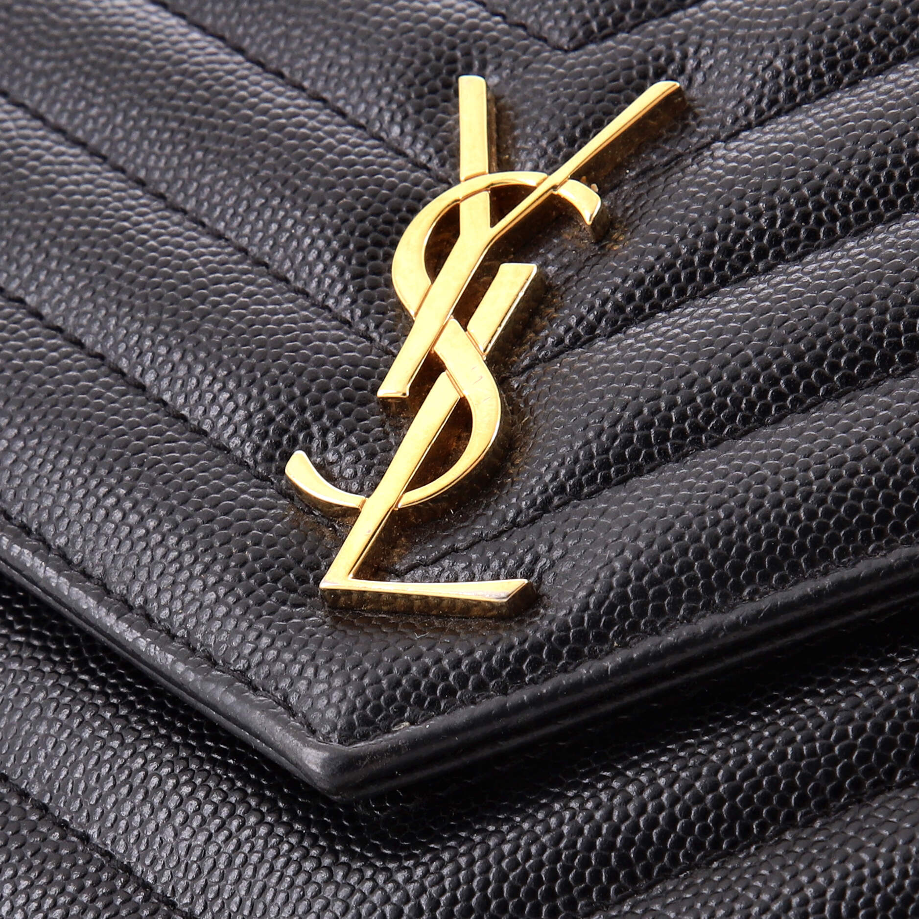 Classic Monogram Wallet on Chain Matelasse Chevron Leather Small - Image 8