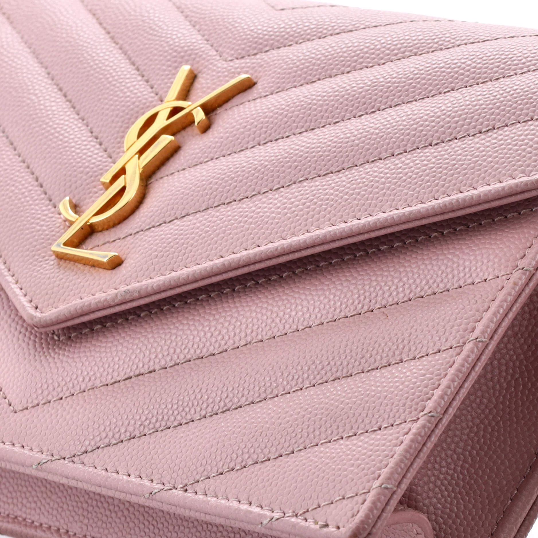 Classic Monogram Wallet on Chain Matelasse Chevron Leather Small - Image 6