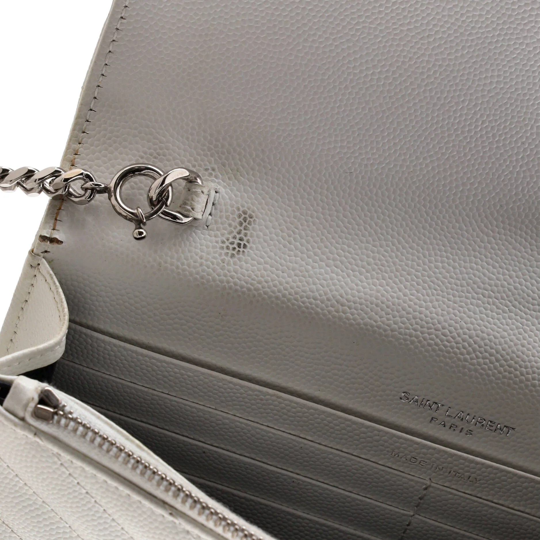 Classic Monogram Wallet on Chain Matelasse Chevron Leather Small - Image 6