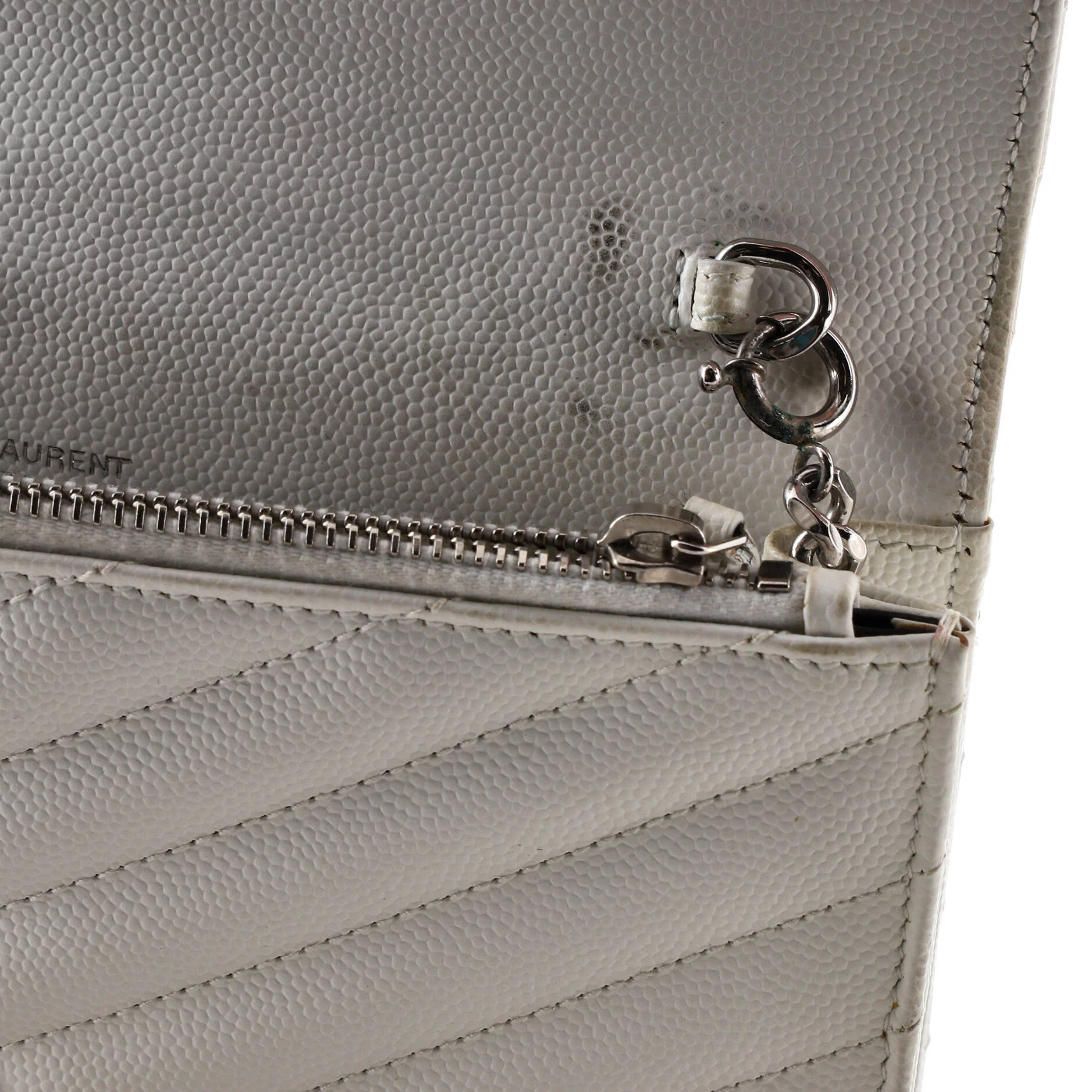 Classic Monogram Wallet on Chain Matelasse Chevron Leather Small - Image 7