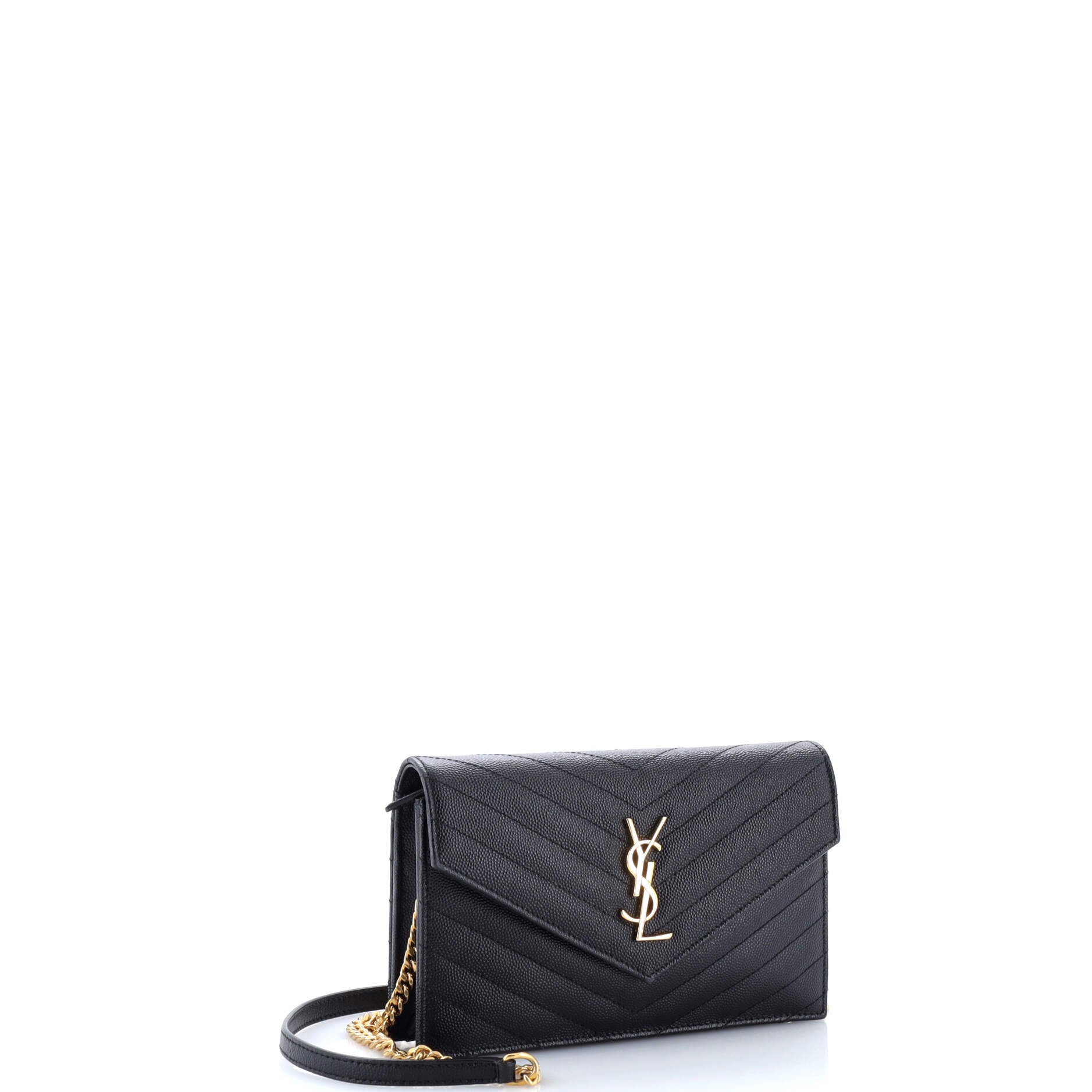 Classic Monogram Wallet on Chain Matelasse Chevron Leather Small - Image 2