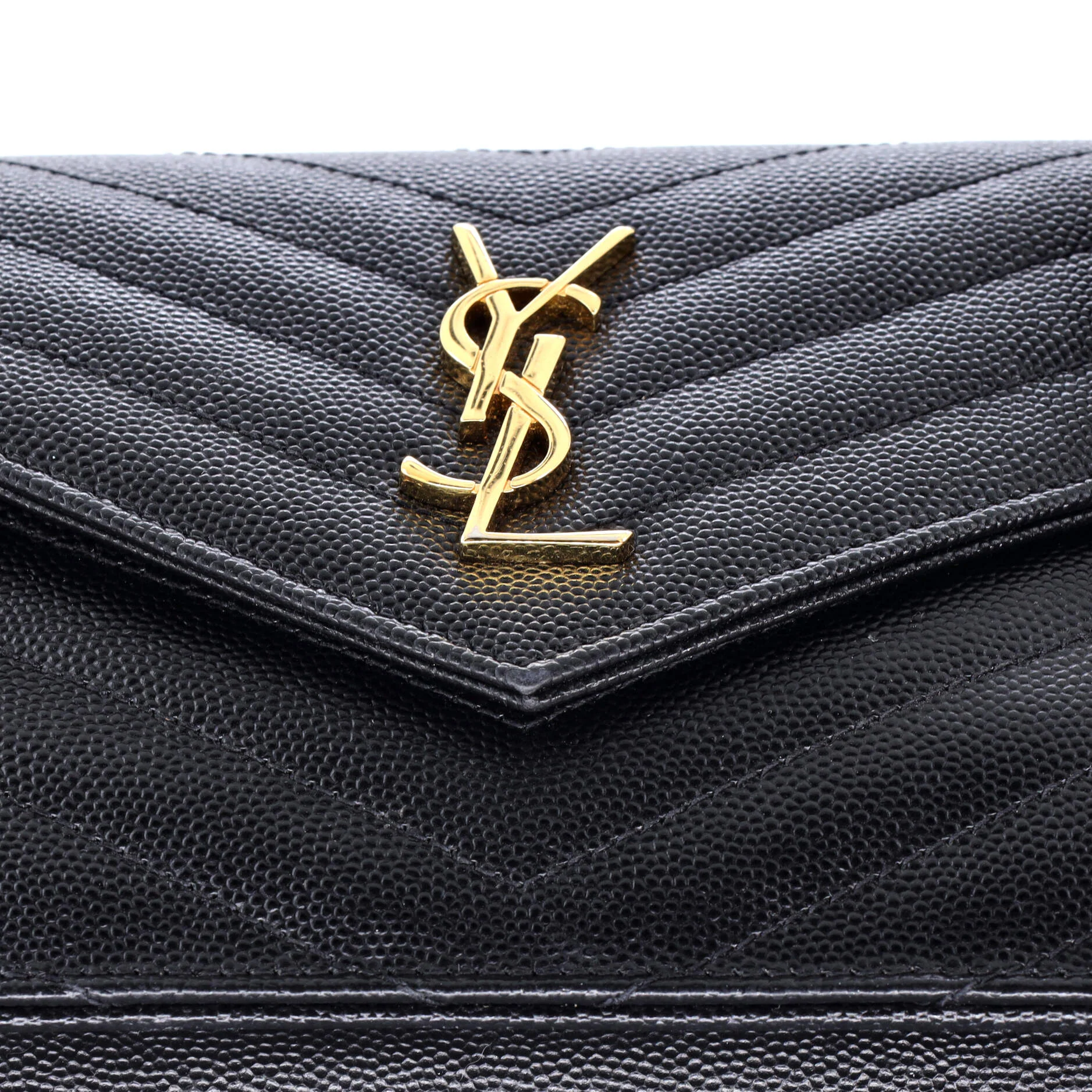Classic Monogram Wallet on Chain Matelasse Chevron Leather Small - Image 6