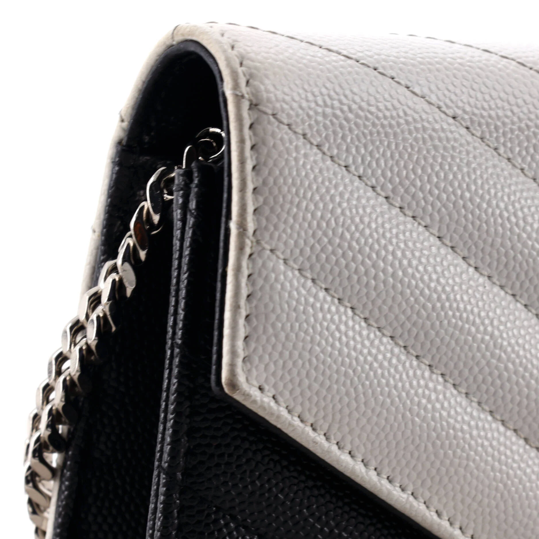 Classic Monogram Wallet on Chain Matelasse Chevron Leather Small - Image 6