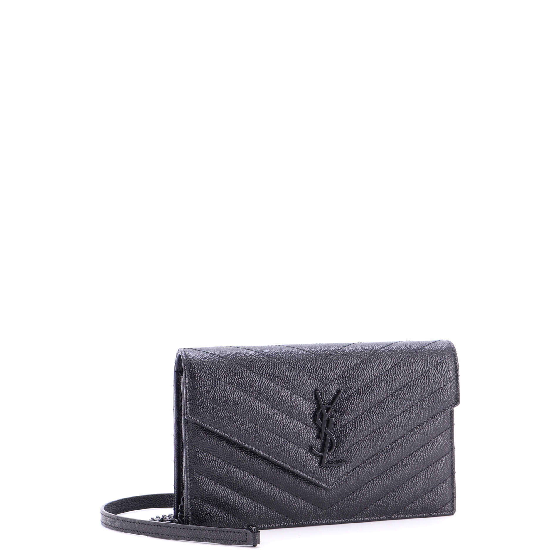 Classic Monogram Wallet on Chain Matelasse Chevron Leather Small - Image 2