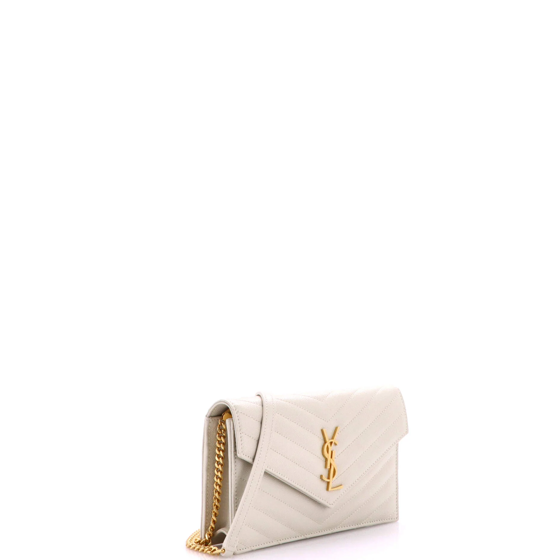 Classic Monogram Wallet on Chain Matelasse Chevron Leather Small - Image 2