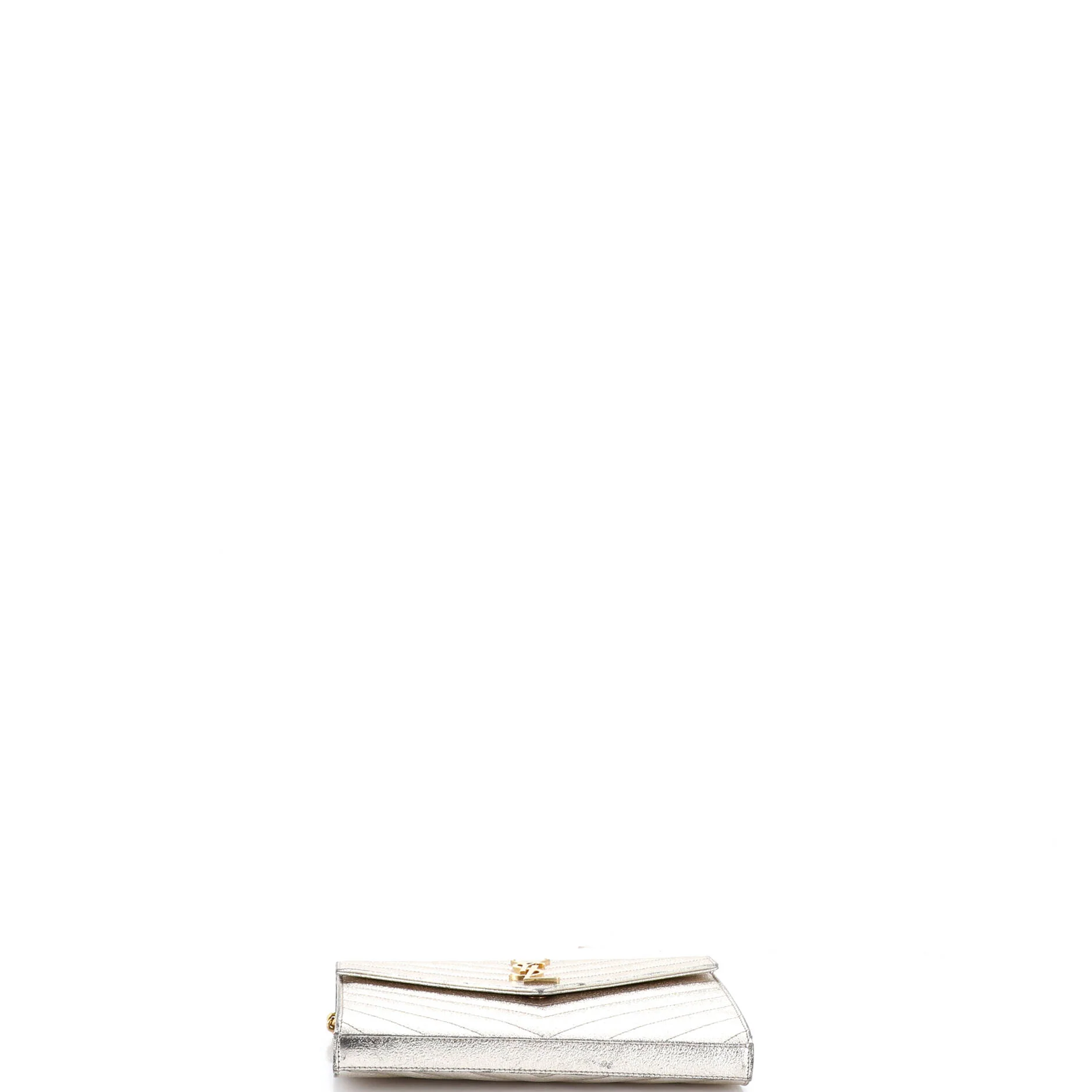 Classic Monogram Wallet on Chain Matelasse Chevron Metallic Leather Medium - Image 4