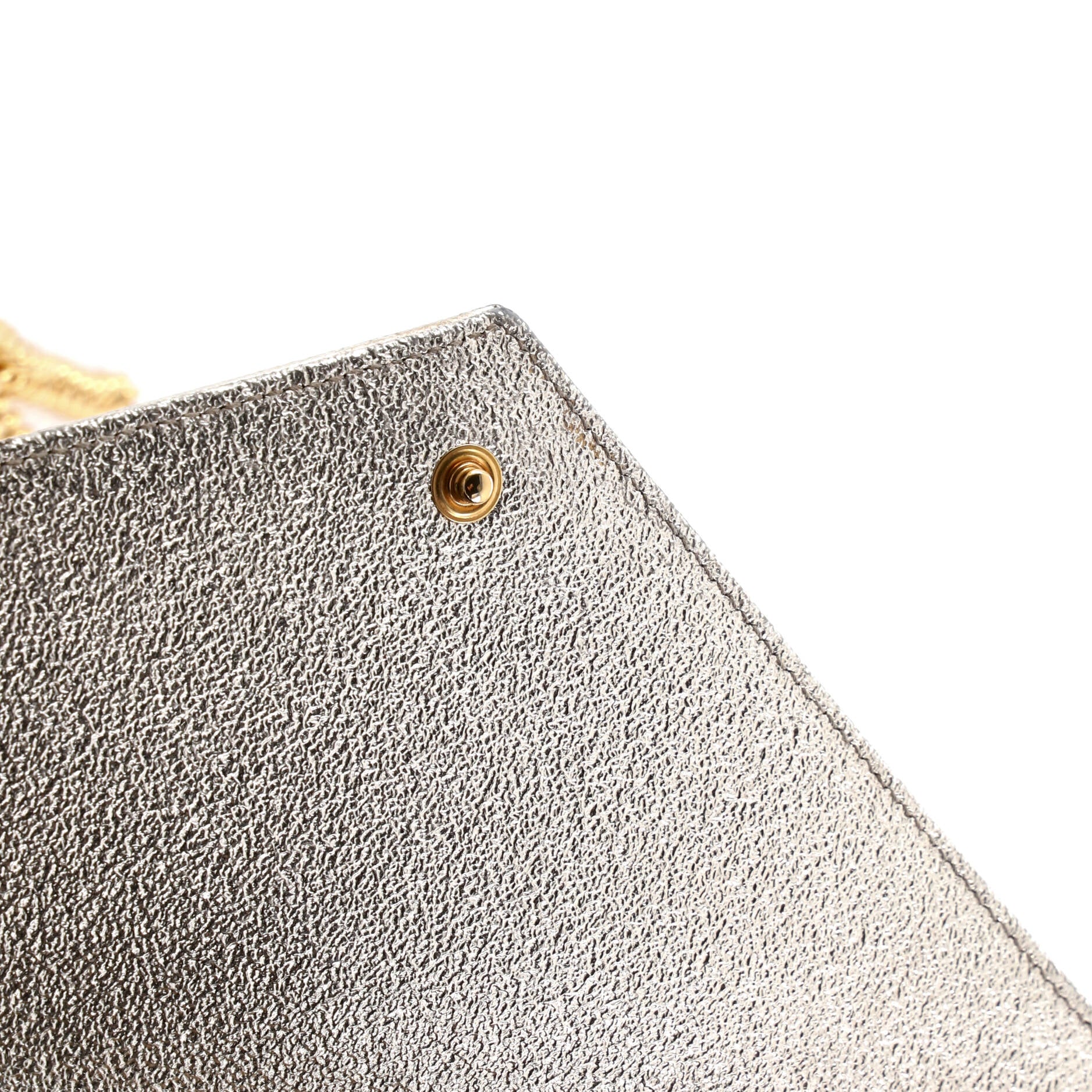 Classic Monogram Wallet on Chain Matelasse Chevron Metallic Leather Medium - Image 7