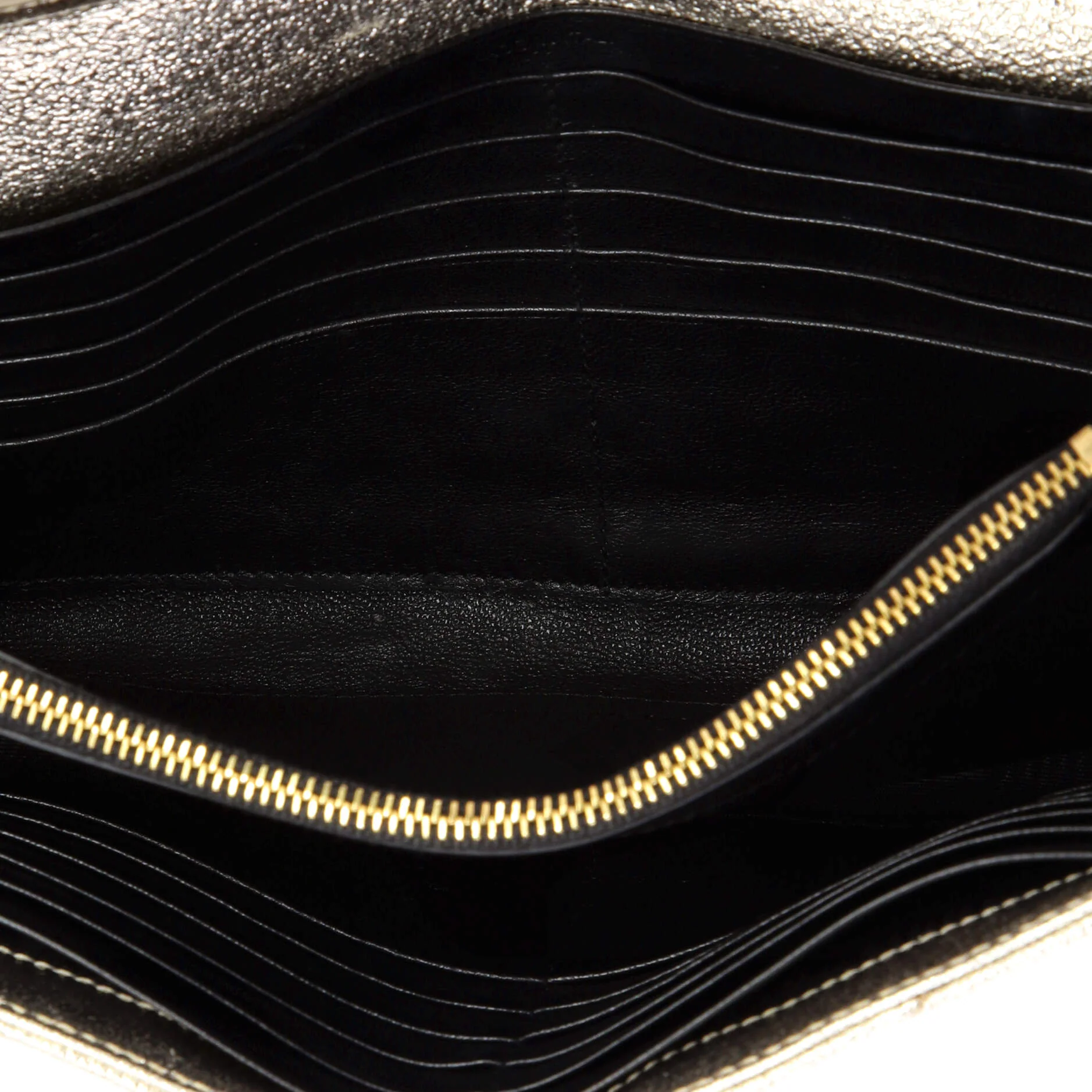 Classic Monogram Wallet on Chain Matelasse Chevron Metallic Leather Medium - Image 5