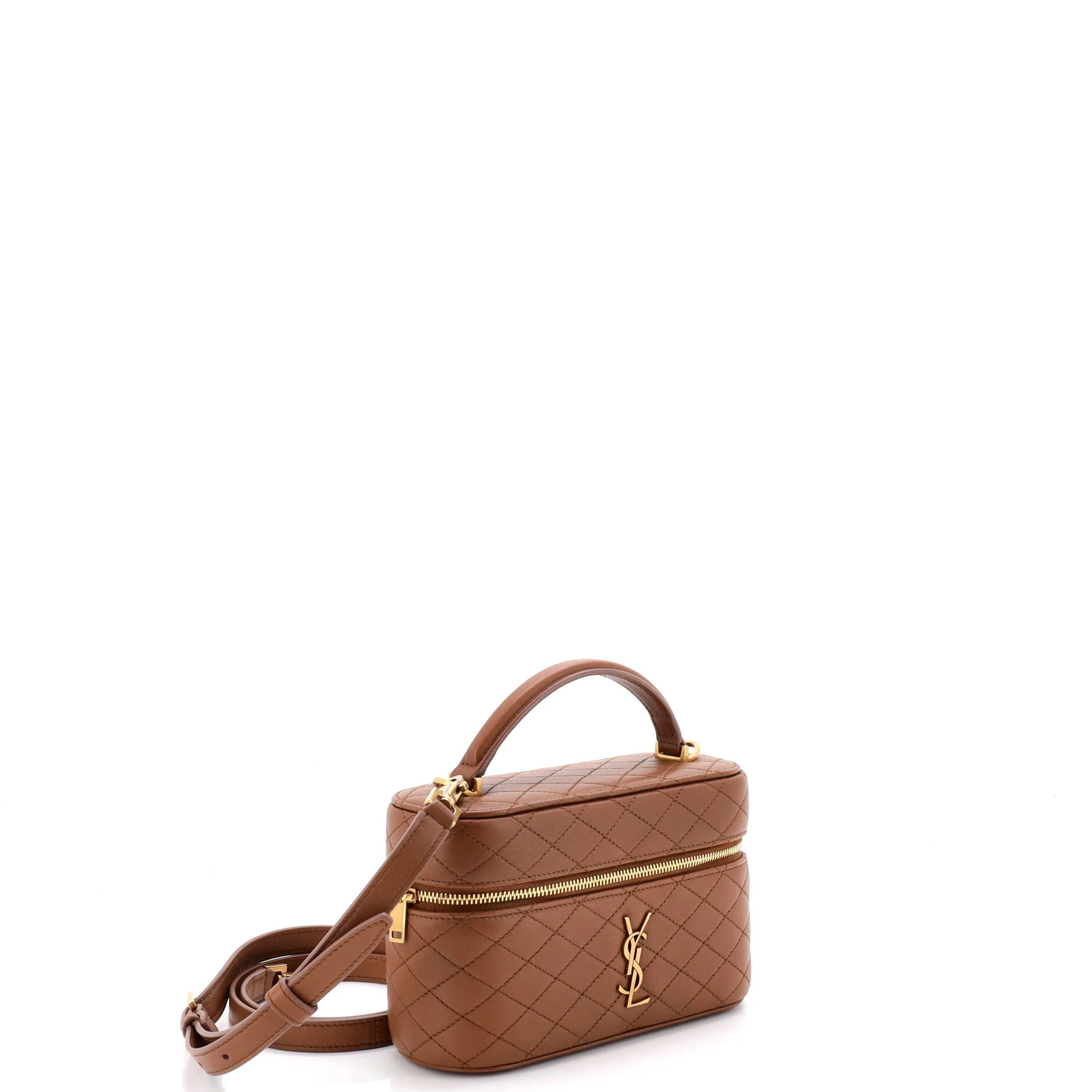 Gaby Zip Around Vanity Bag Quilted Leather Mini - Image 2
