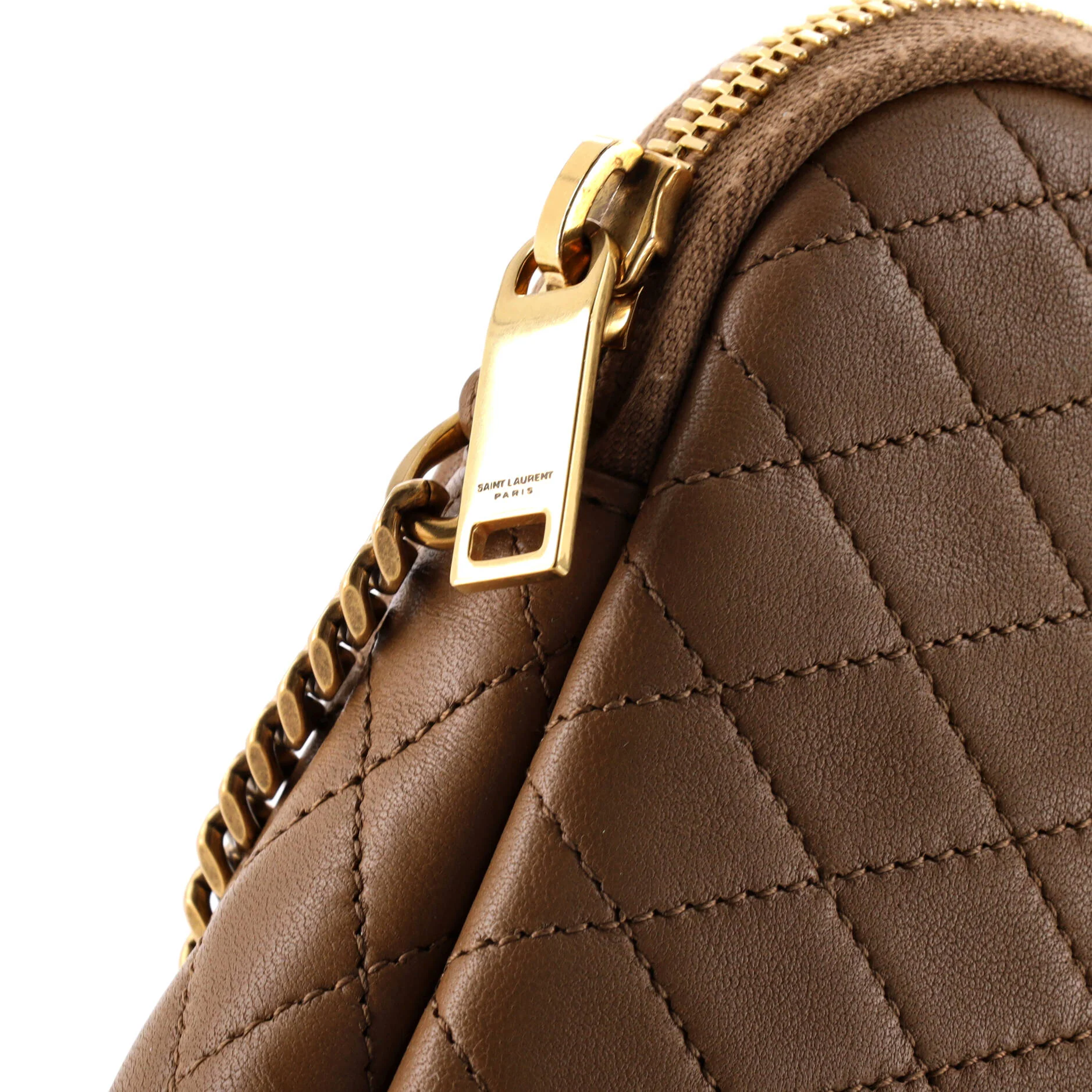 Gaby Zipped Pouch Crossbody Quilted Leather - Image 6