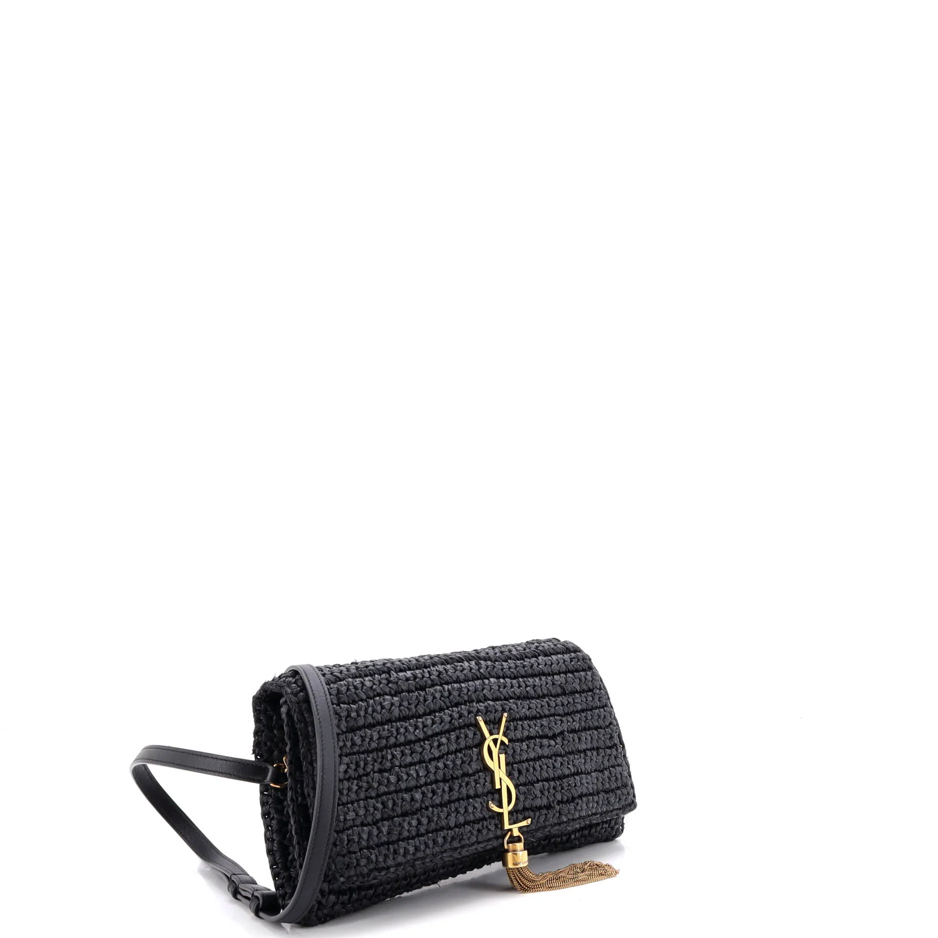 Kate 99 Tassel Flap Bag Woven Raffia Medium - Image 2