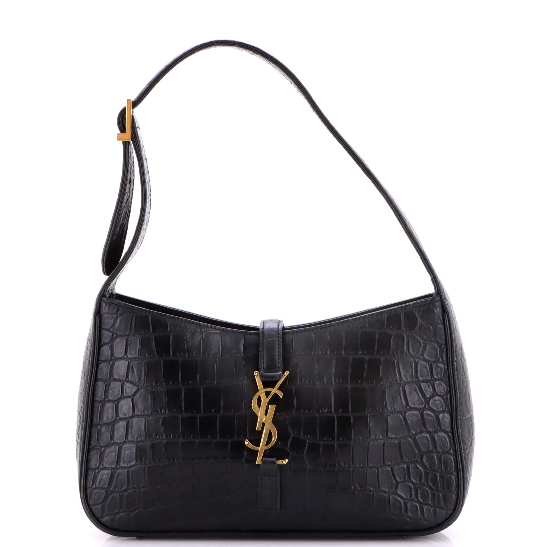 Le 5 a 7 Hobo Crocodile Embossed Leather Small