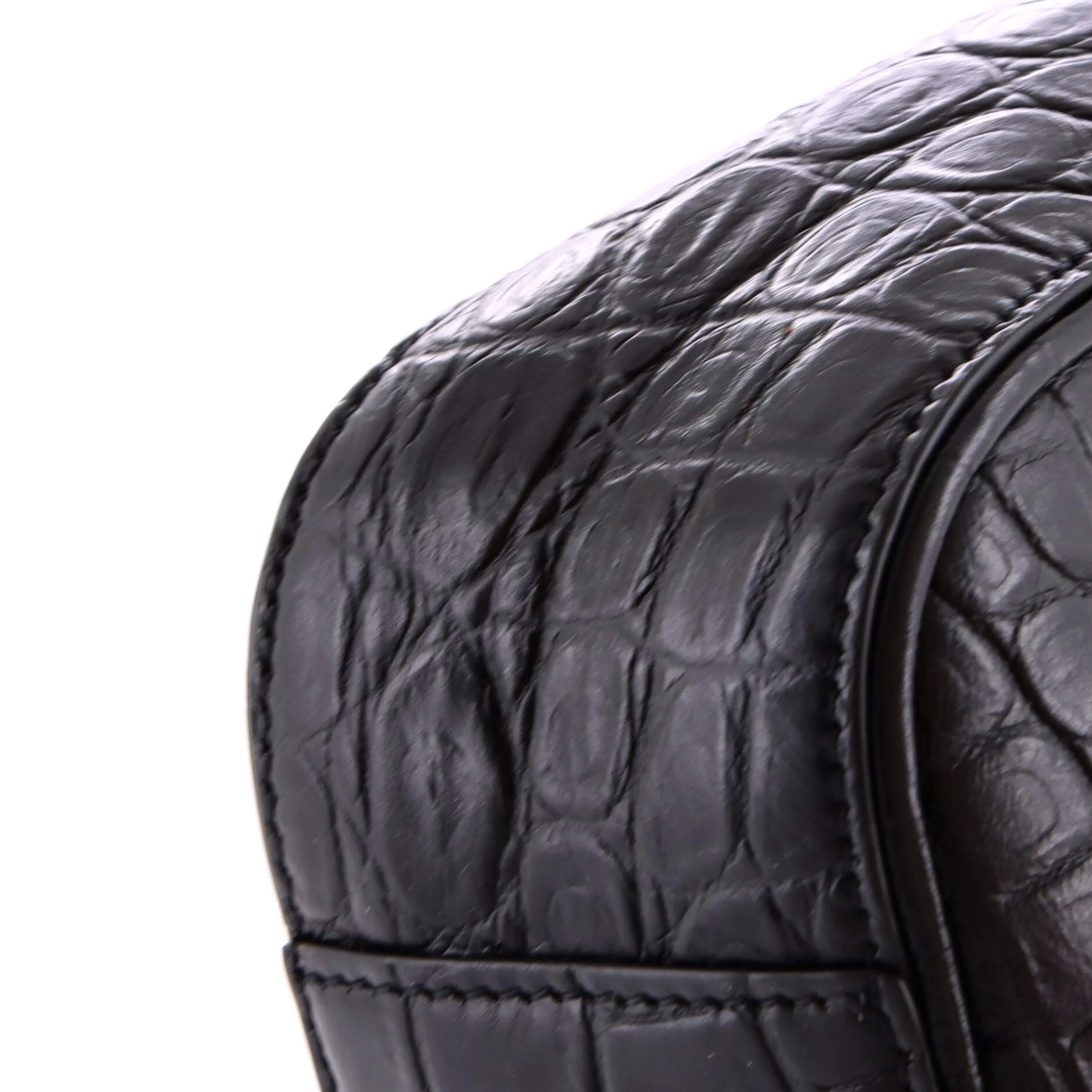 Le 5 a 7 Hobo Crocodile Embossed Leather Small - Image 6