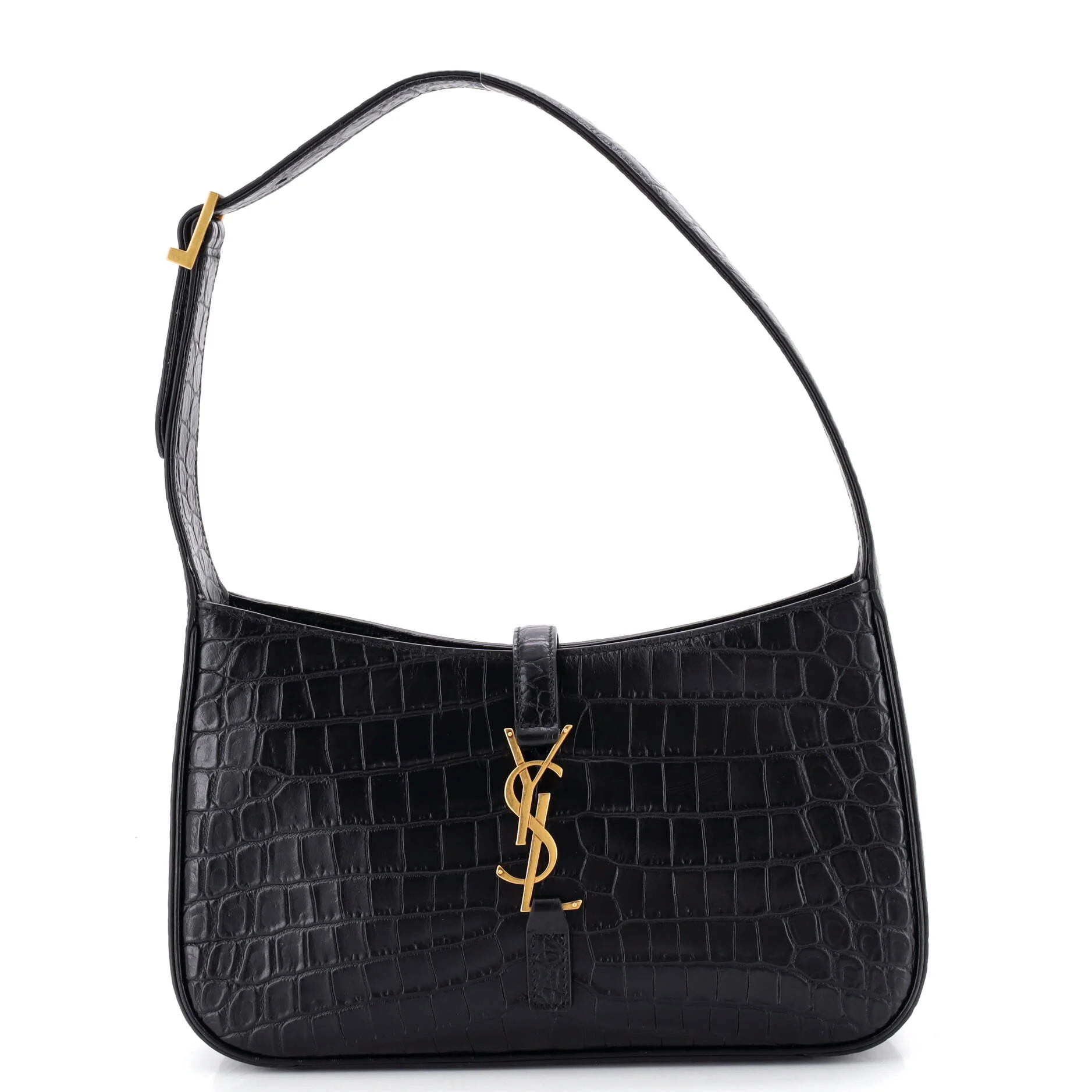 Le 5 a 7 Hobo Crocodile Embossed Leather Small