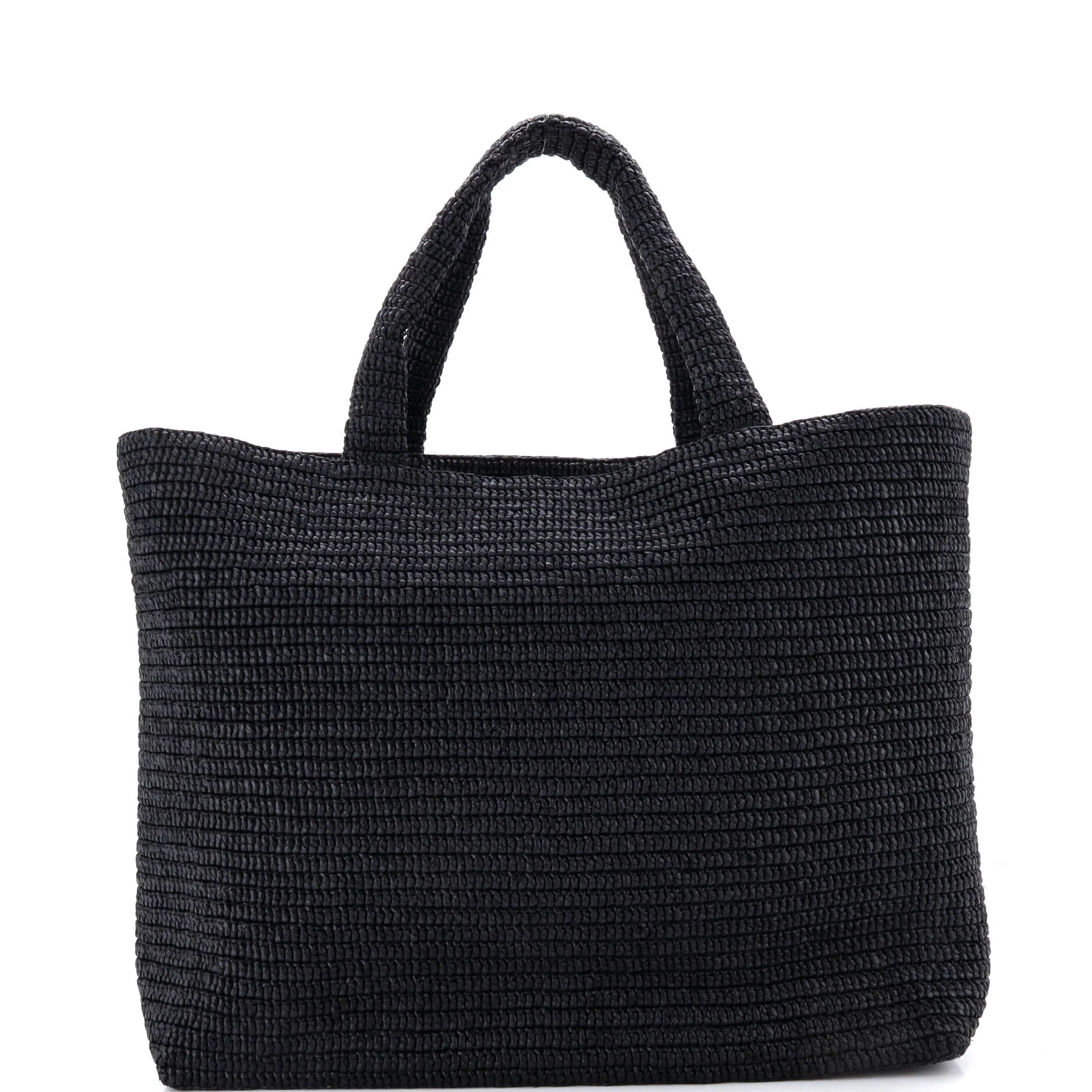 Logo Supple Tote Embroidered Raffia - Image 3