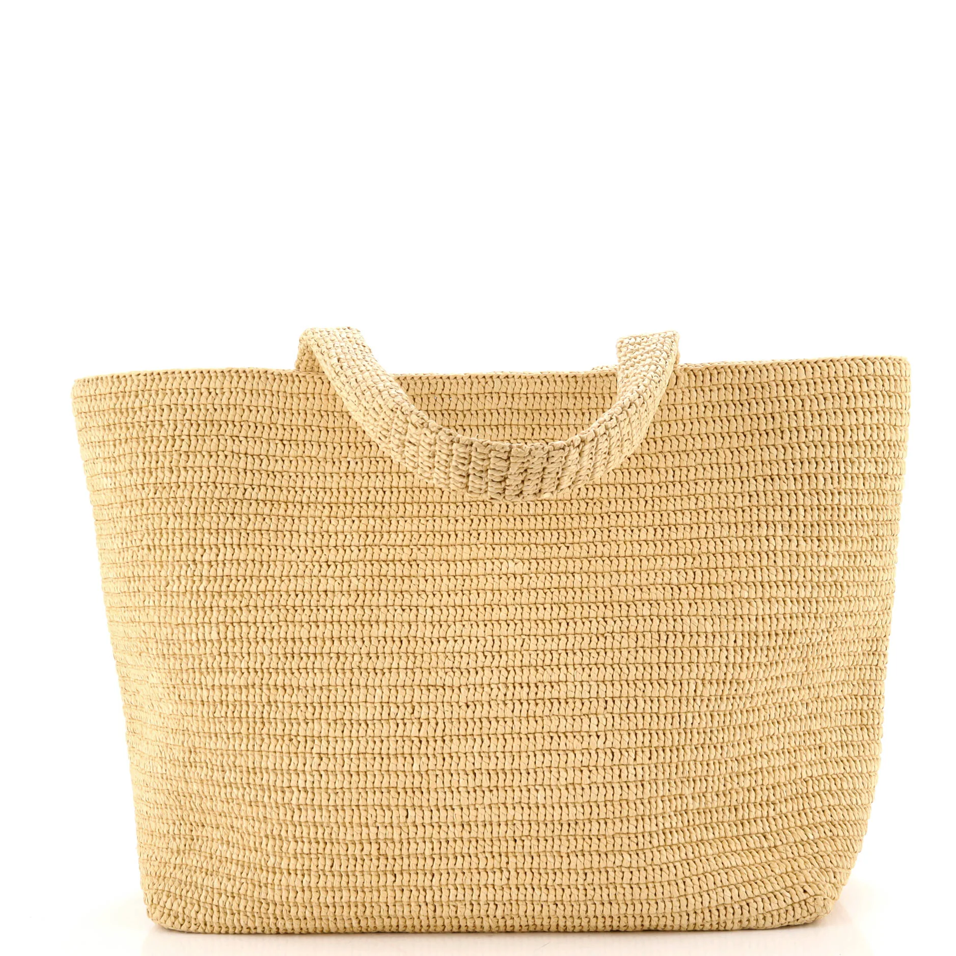 Logo Supple Tote Embroidered Raffia - Image 3