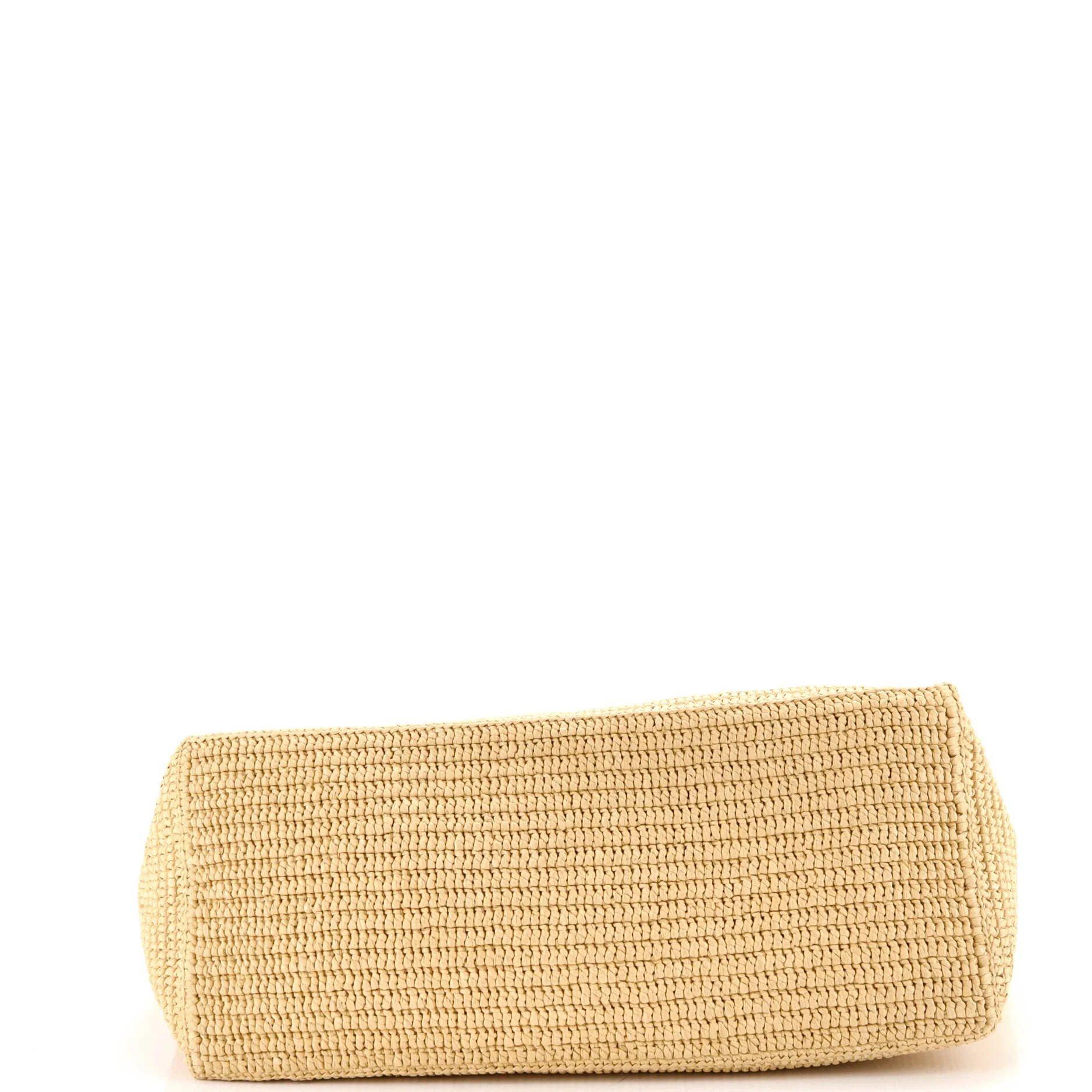 Logo Supple Tote Embroidered Raffia - Image 4