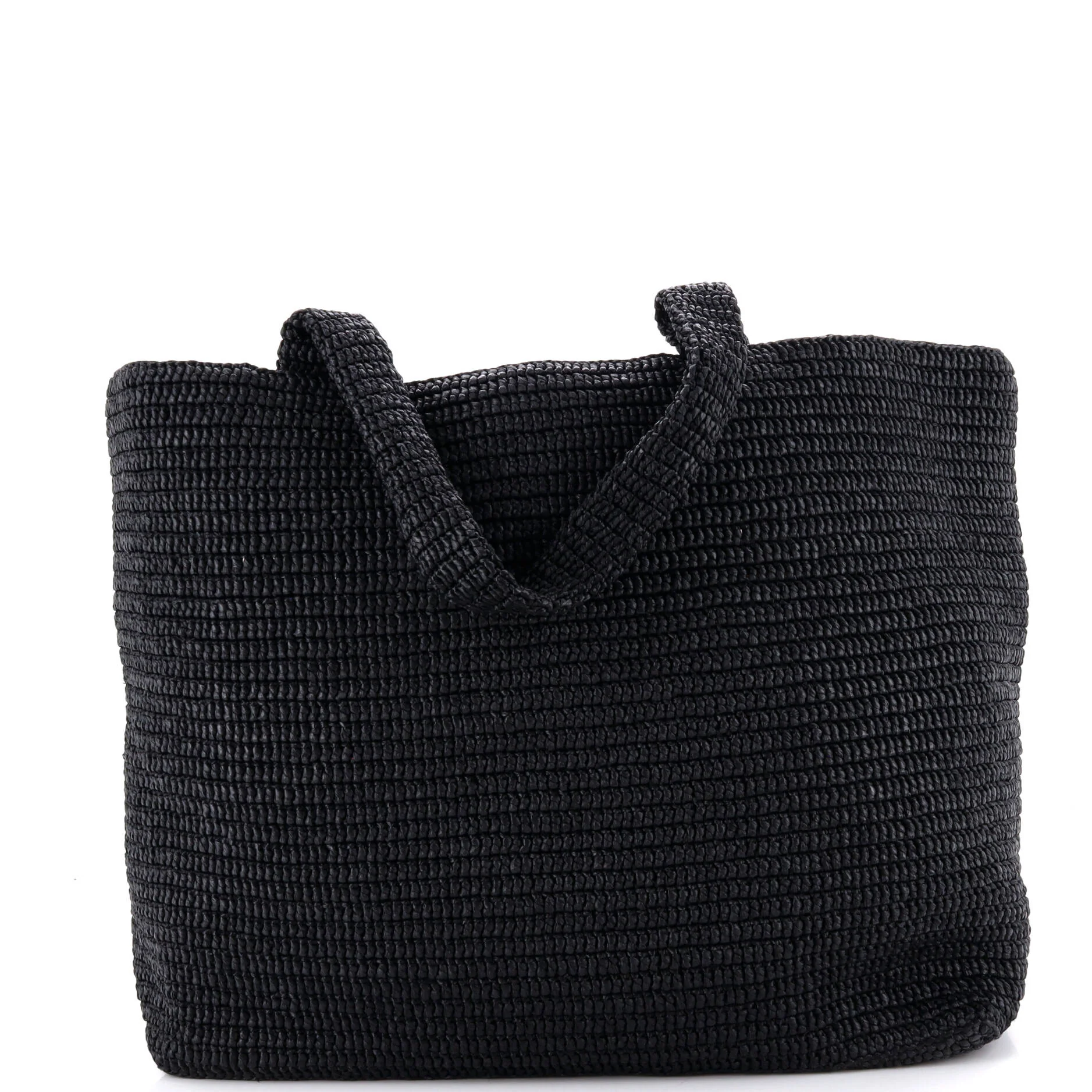 Logo Supple Tote Embroidered Raffia - Image 3