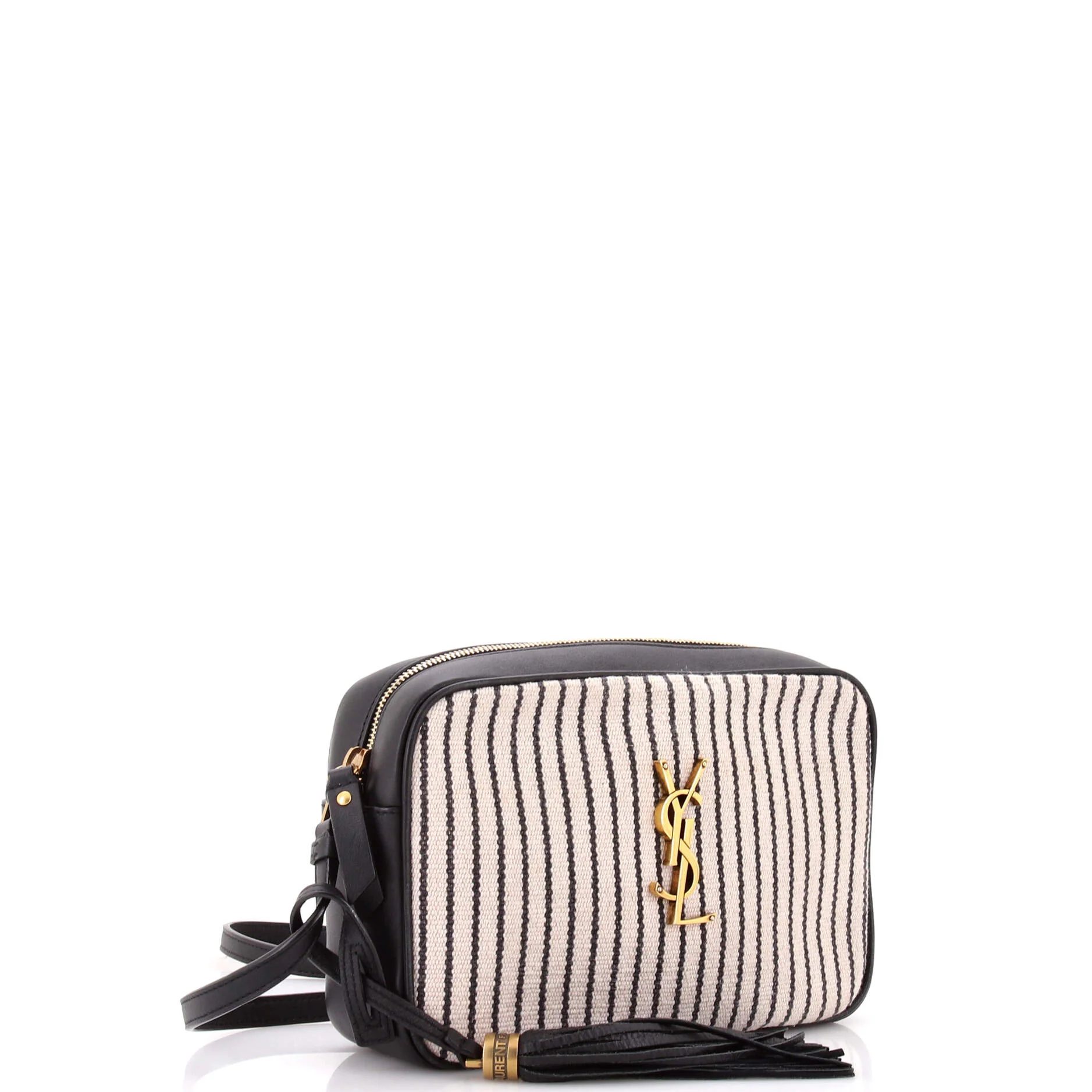 Lou Camera Bag Striped Canvas and Leather Small - Image 2