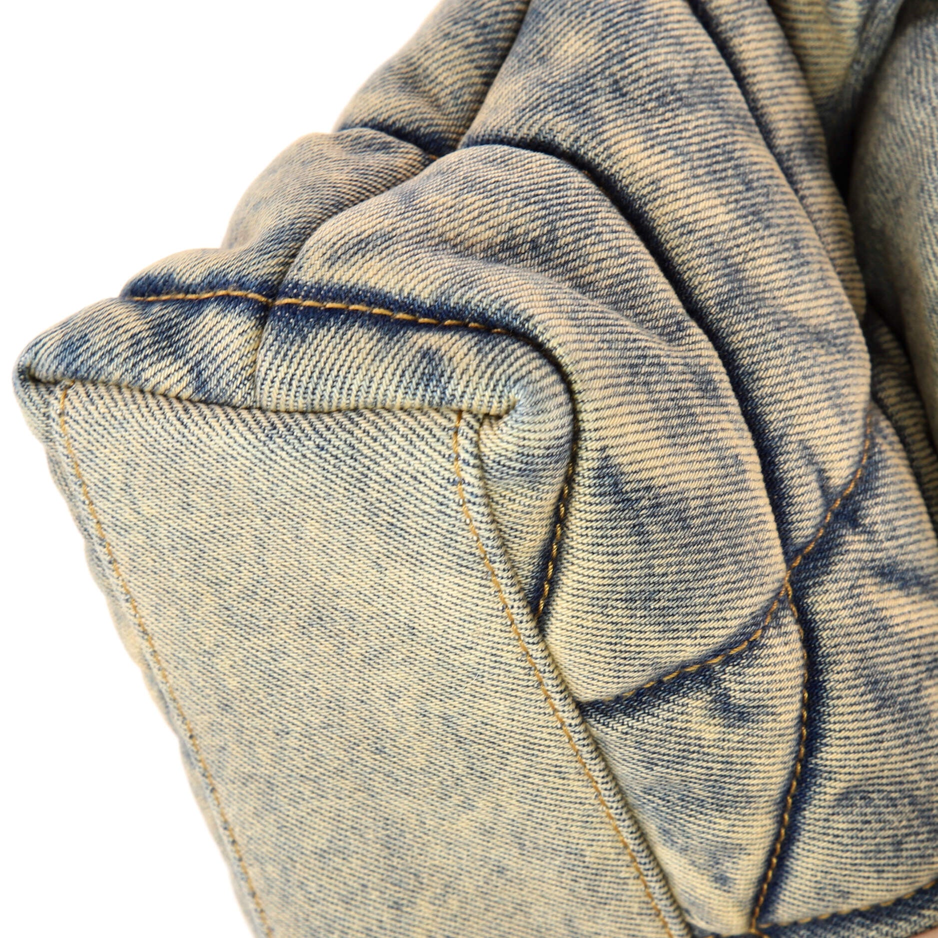 Loulou Puffer Shoulder Bag Quilted Vintage Denim Mini - Image 6